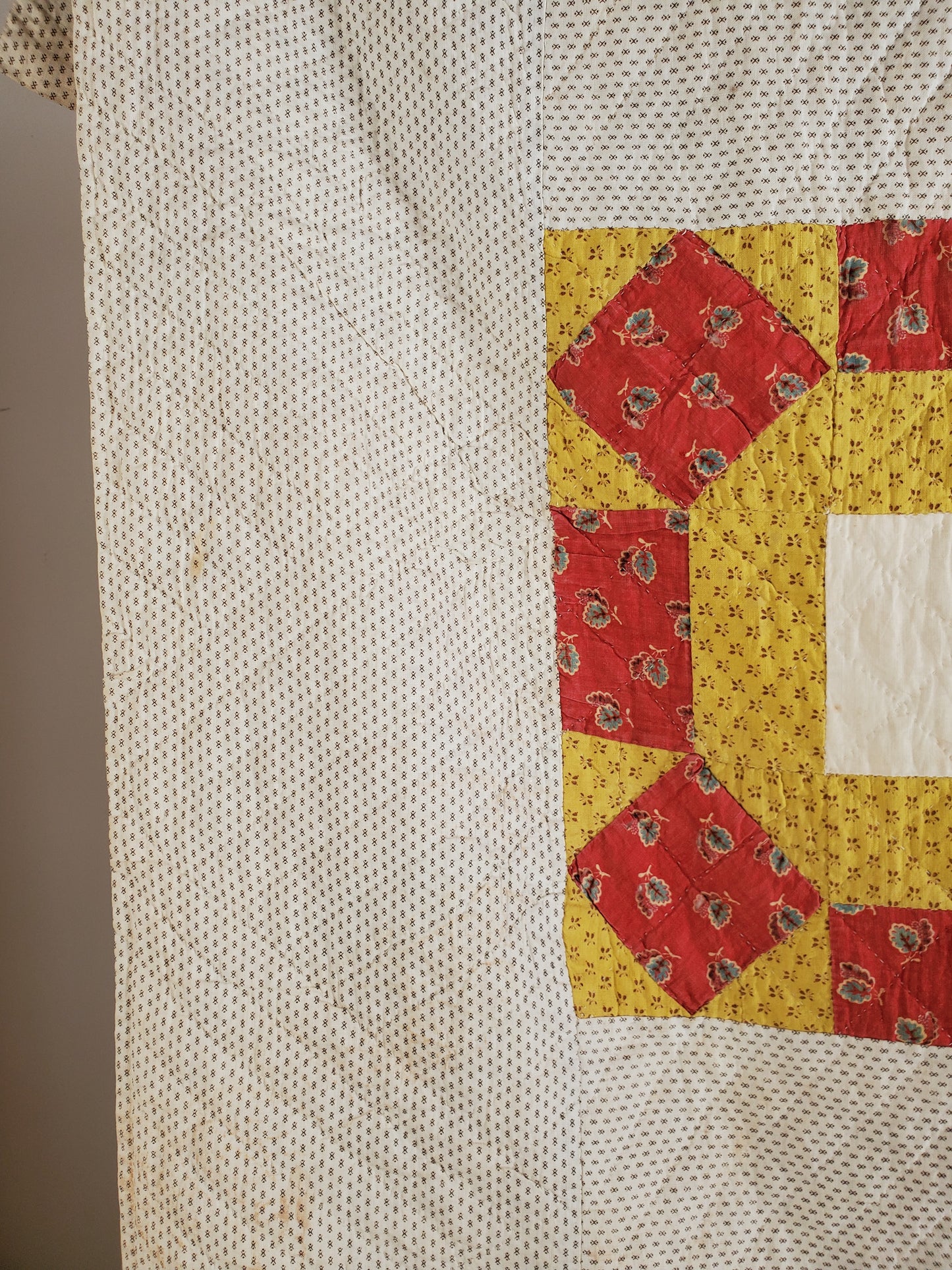 Early 19th Century Rolling Stone Antique Quilt