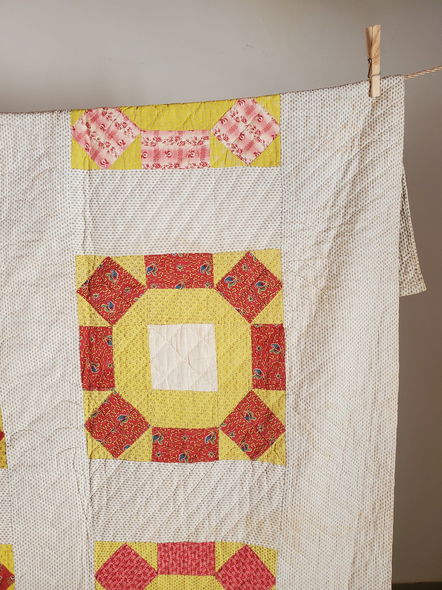 Early 19th Century Rolling Stone Antique Quilt