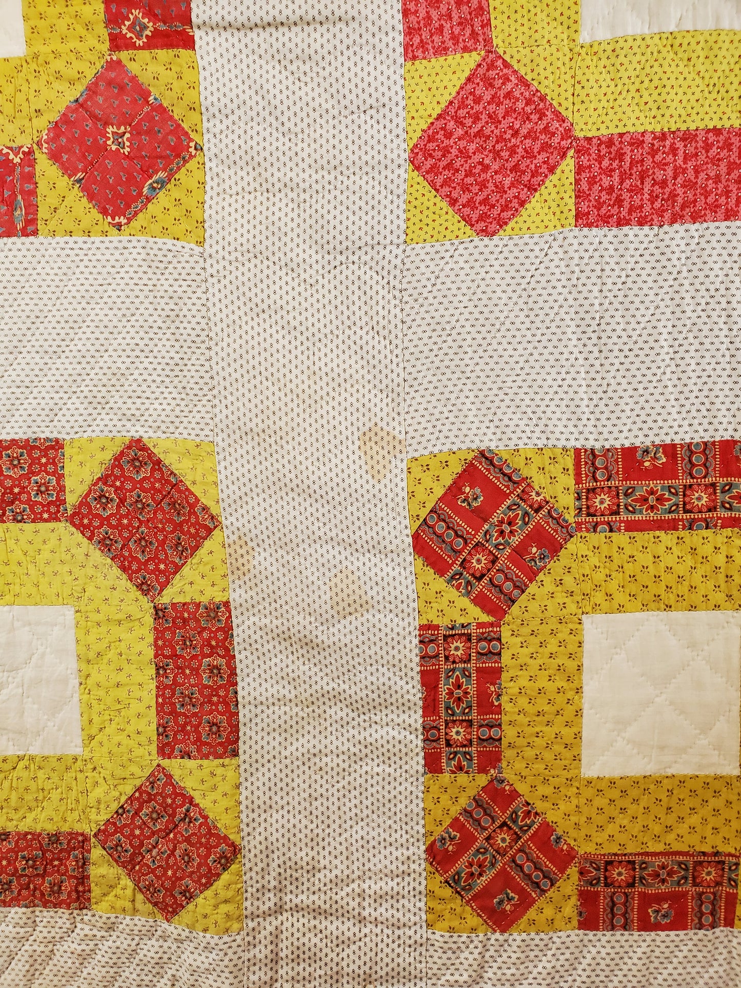 Early 19th Century Rolling Stone Antique Quilt