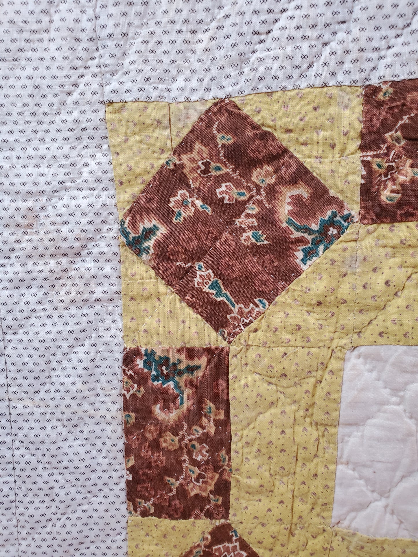 Early 19th Century Rolling Stone Antique Quilt