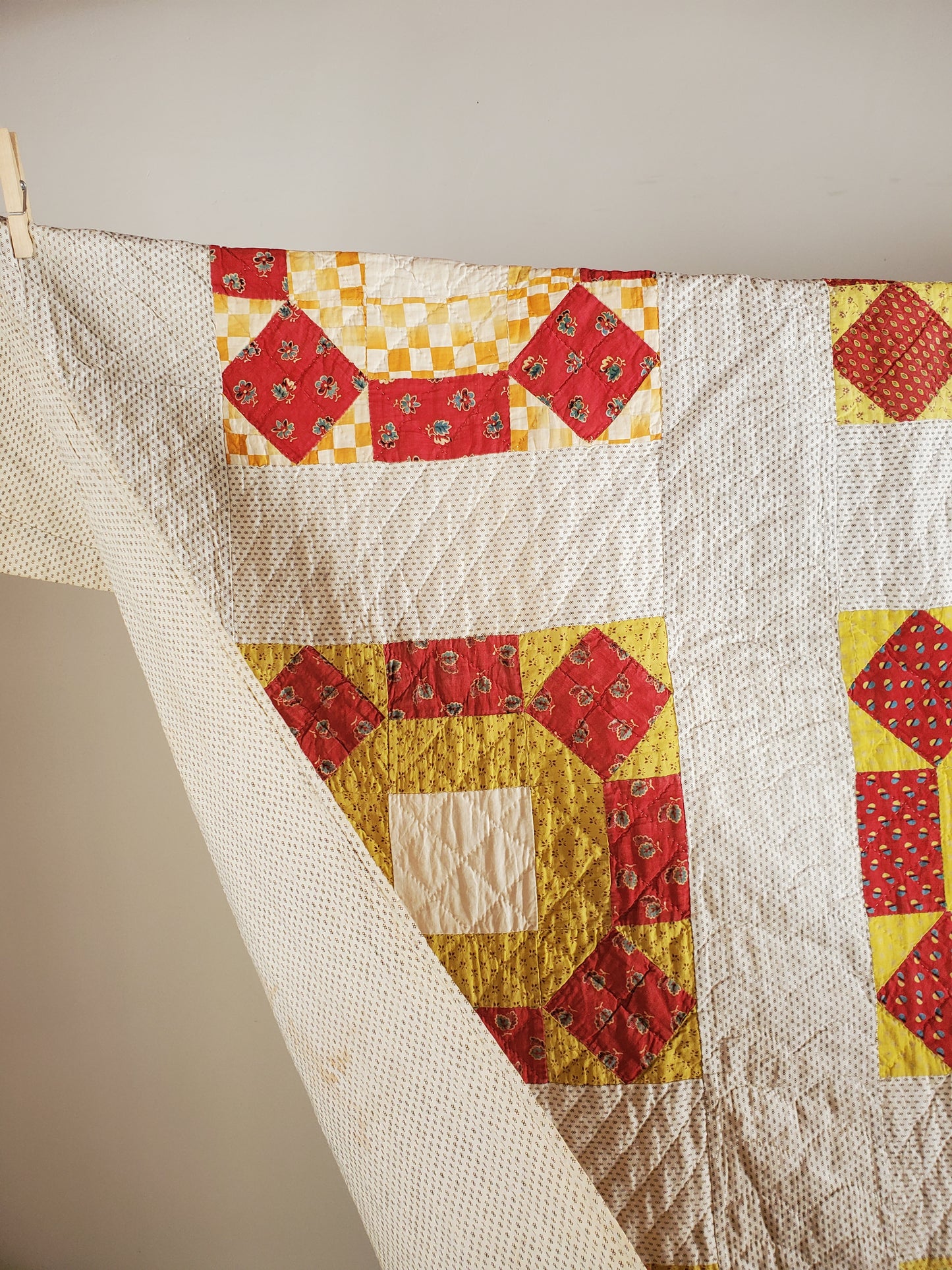 Early 19th Century Rolling Stone Antique Quilt