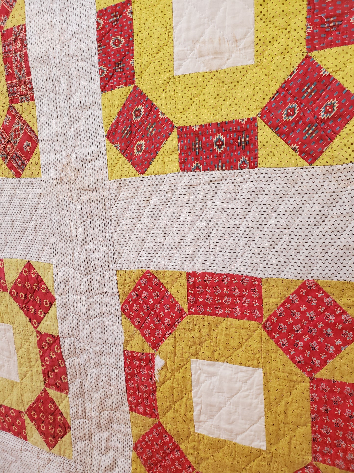 Early 19th Century Rolling Stone Antique Quilt