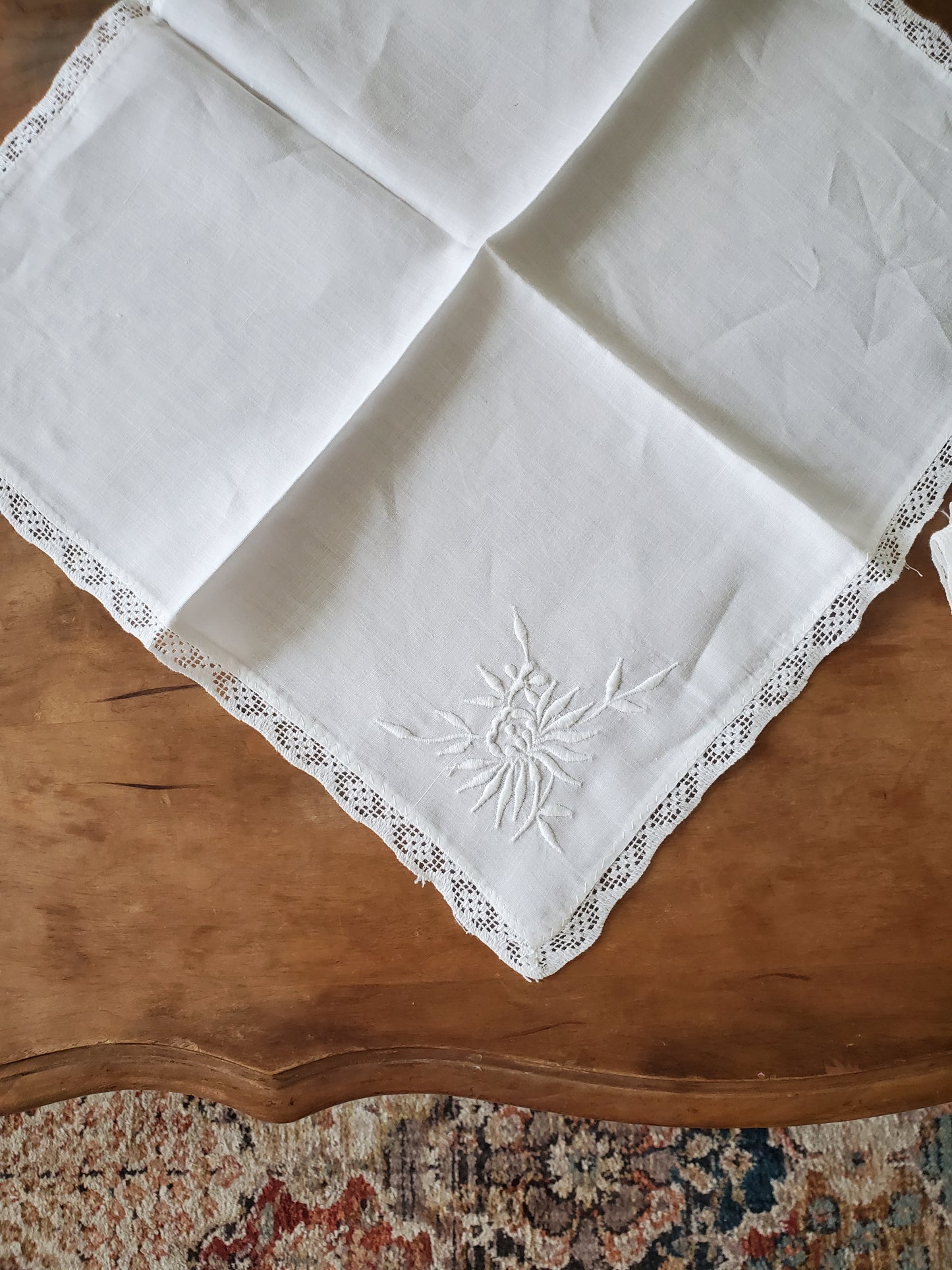 Set of 5 Vintage Embroidered Napkins