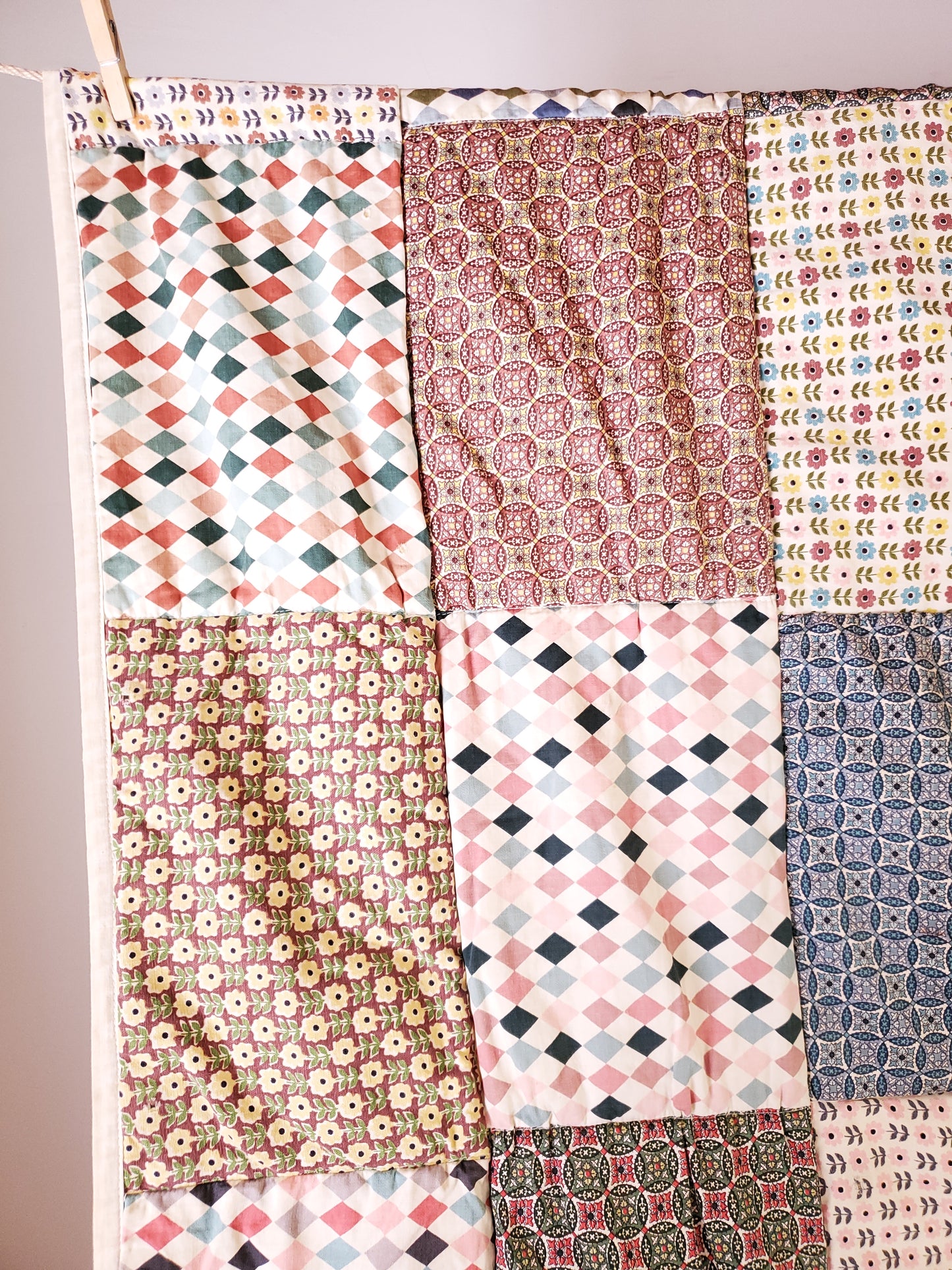 Vintage Patchwork Floral Quilt