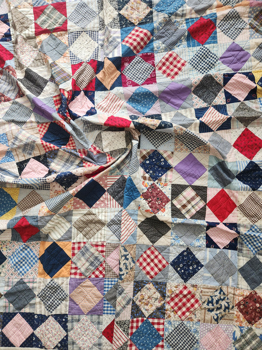 Vintage Square in a Square Quilt c1930