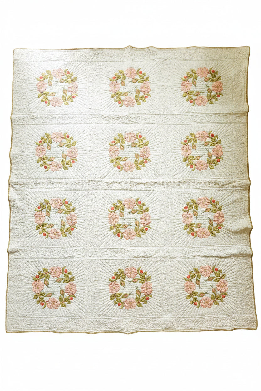 Vintage Rose Quilt c1940