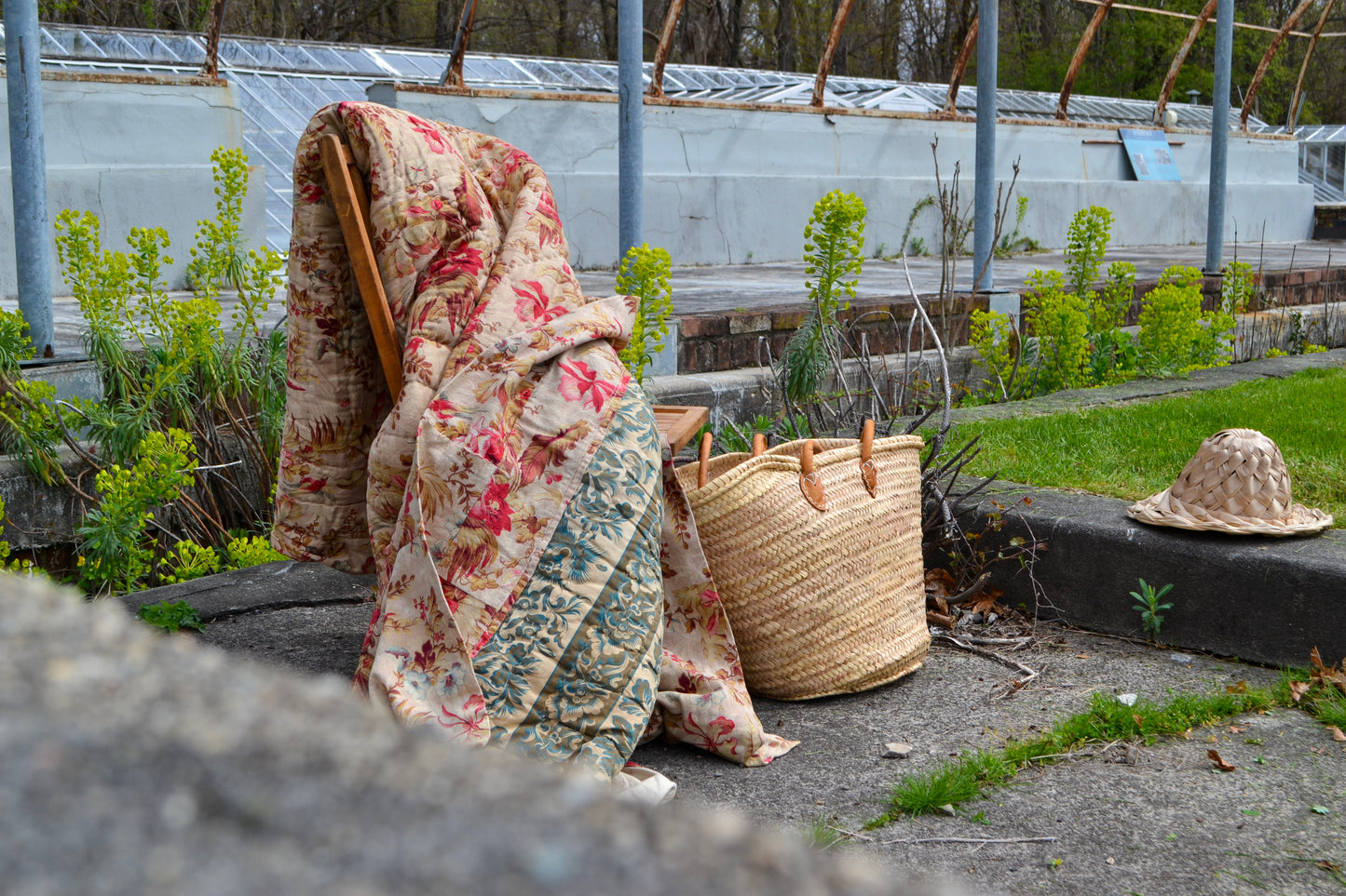 Antique French Boutis Quilt