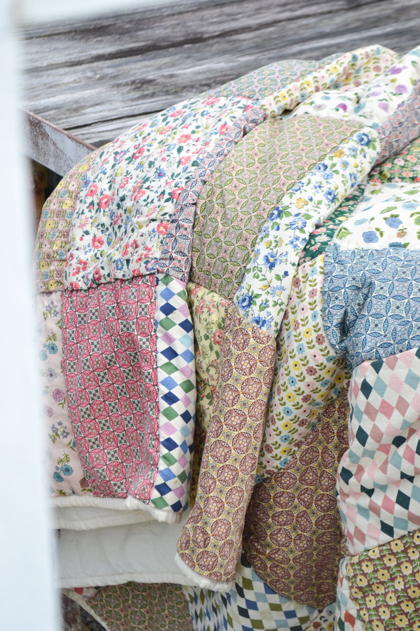 Vintage Patchwork Floral Quilt