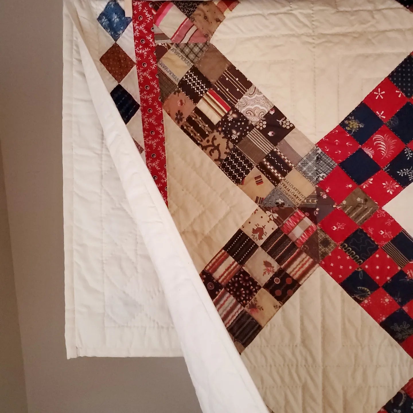 Contemporary Completion of Antique Quilt Top with Border Addition