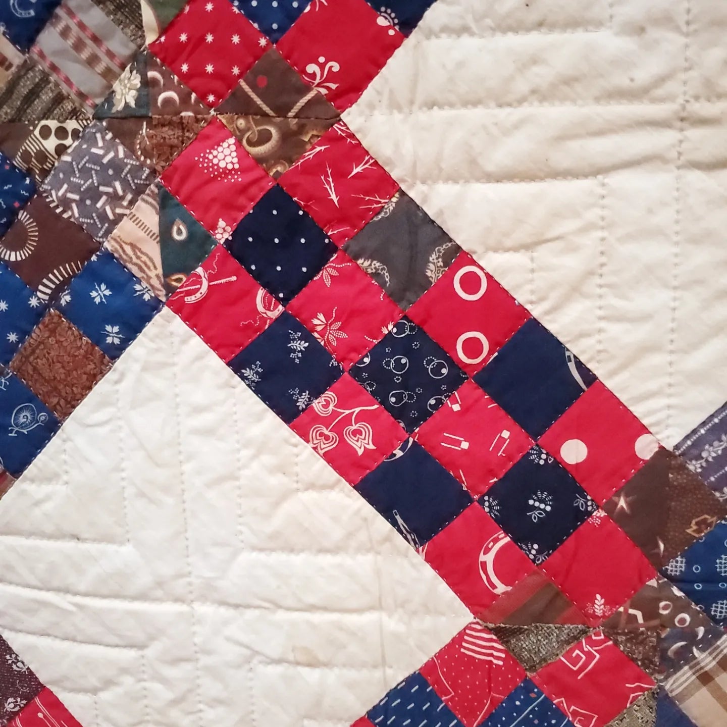 Contemporary Completion of Antique Quilt Top with Border Addition