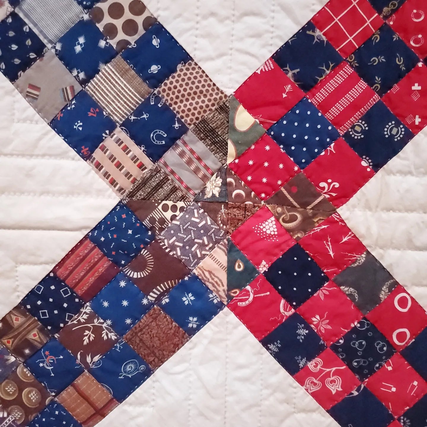 Contemporary Completion of Antique Quilt Top with Border Addition