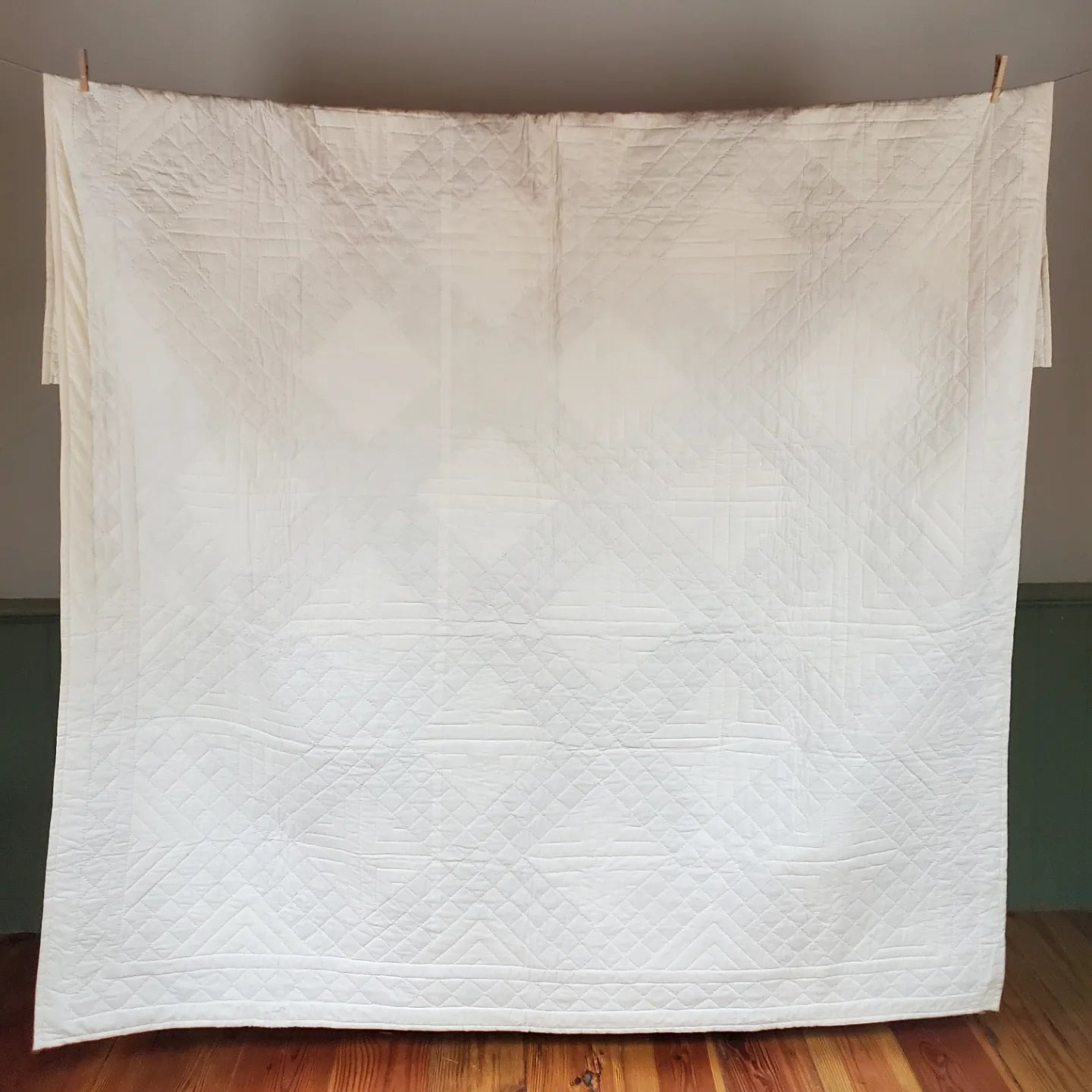 Contemporary Completion of Antique Quilt Top with Border Addition