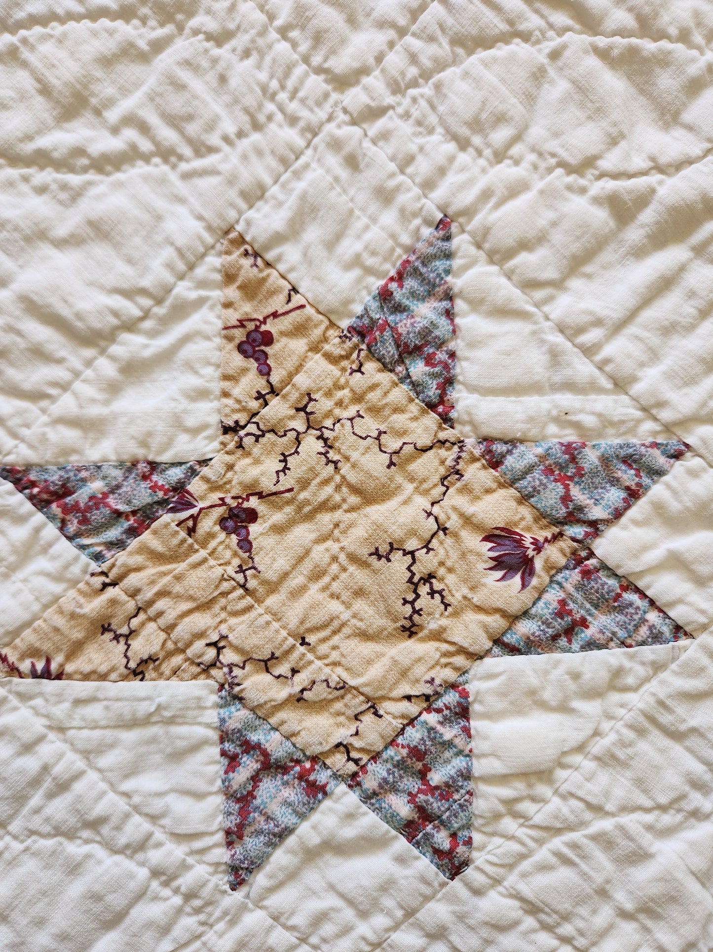 Antique 19th Century Evening Star Quilt