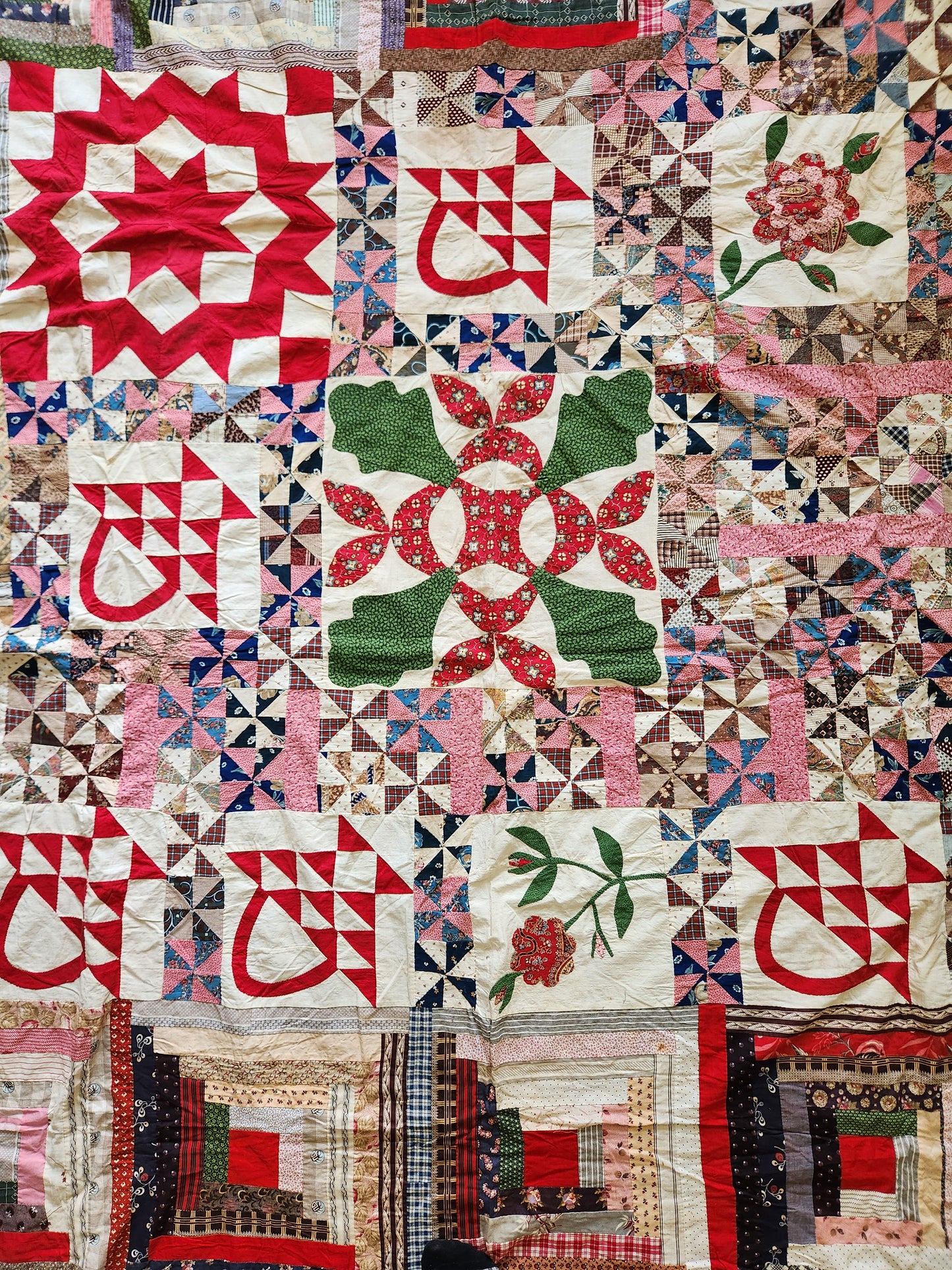 Antique Improvisational Quilt Top