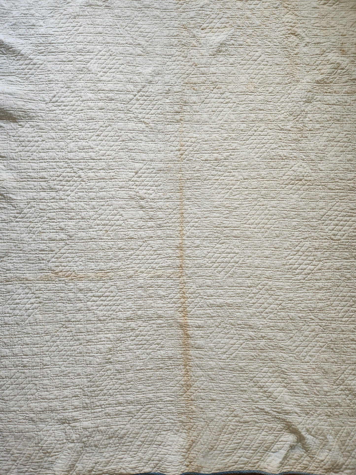 Antique Blue & White Triple Irish Chain Quilt