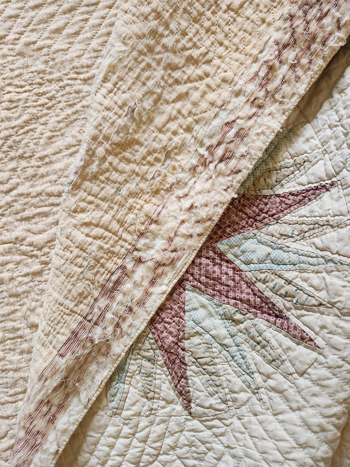 Antique 19th Century Compass Quilt