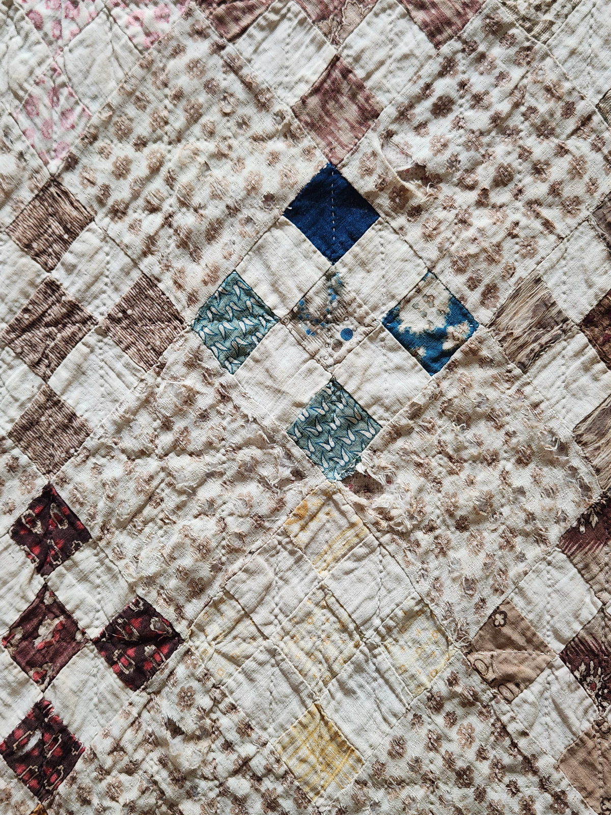Antique Nine Patch on Point Quilt