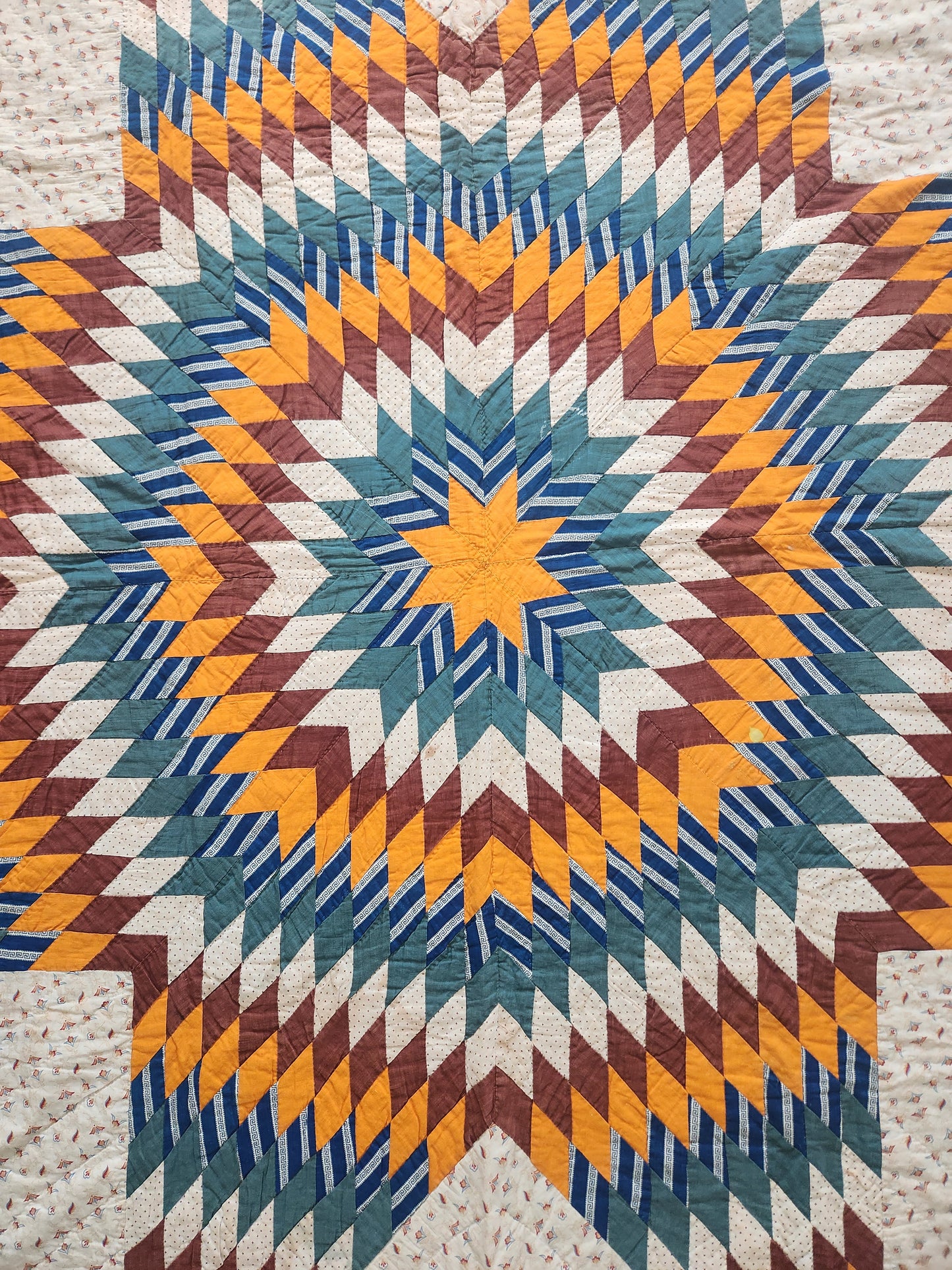 Vintage Lone Star Quilt c1920