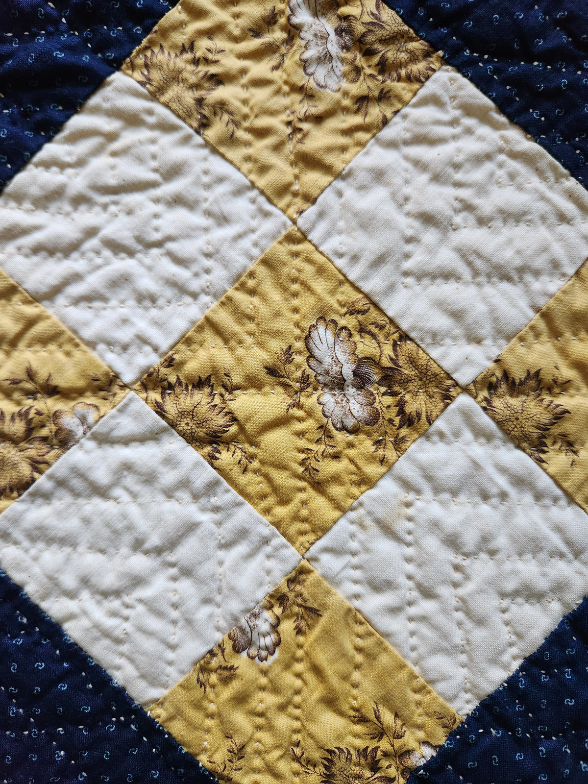 Antique 19th Century Nine Patch Quilt