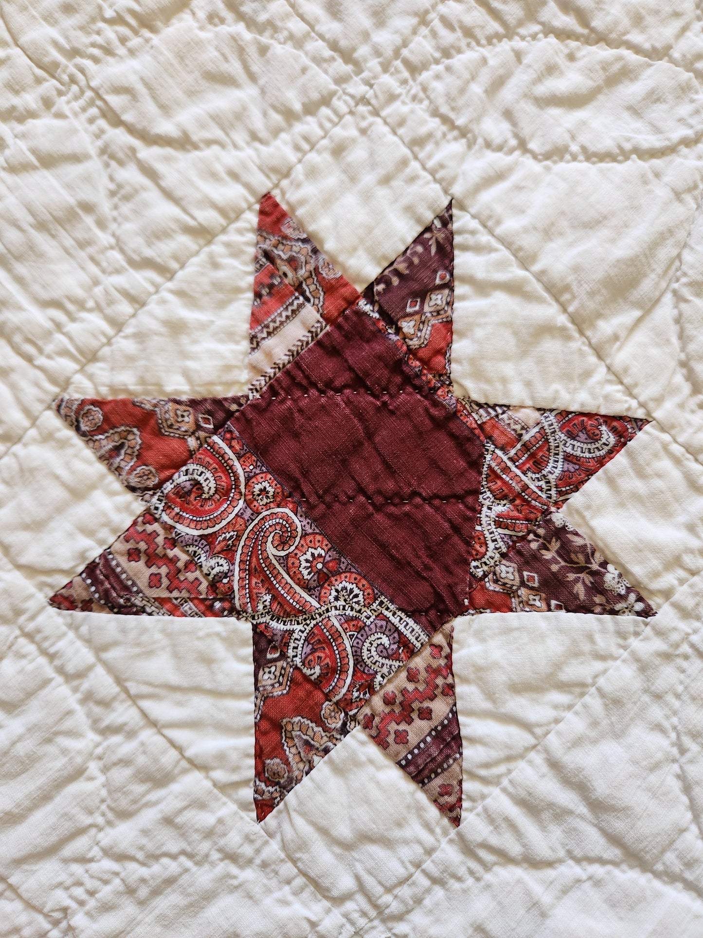Antique 19th Century Evening Star Quilt