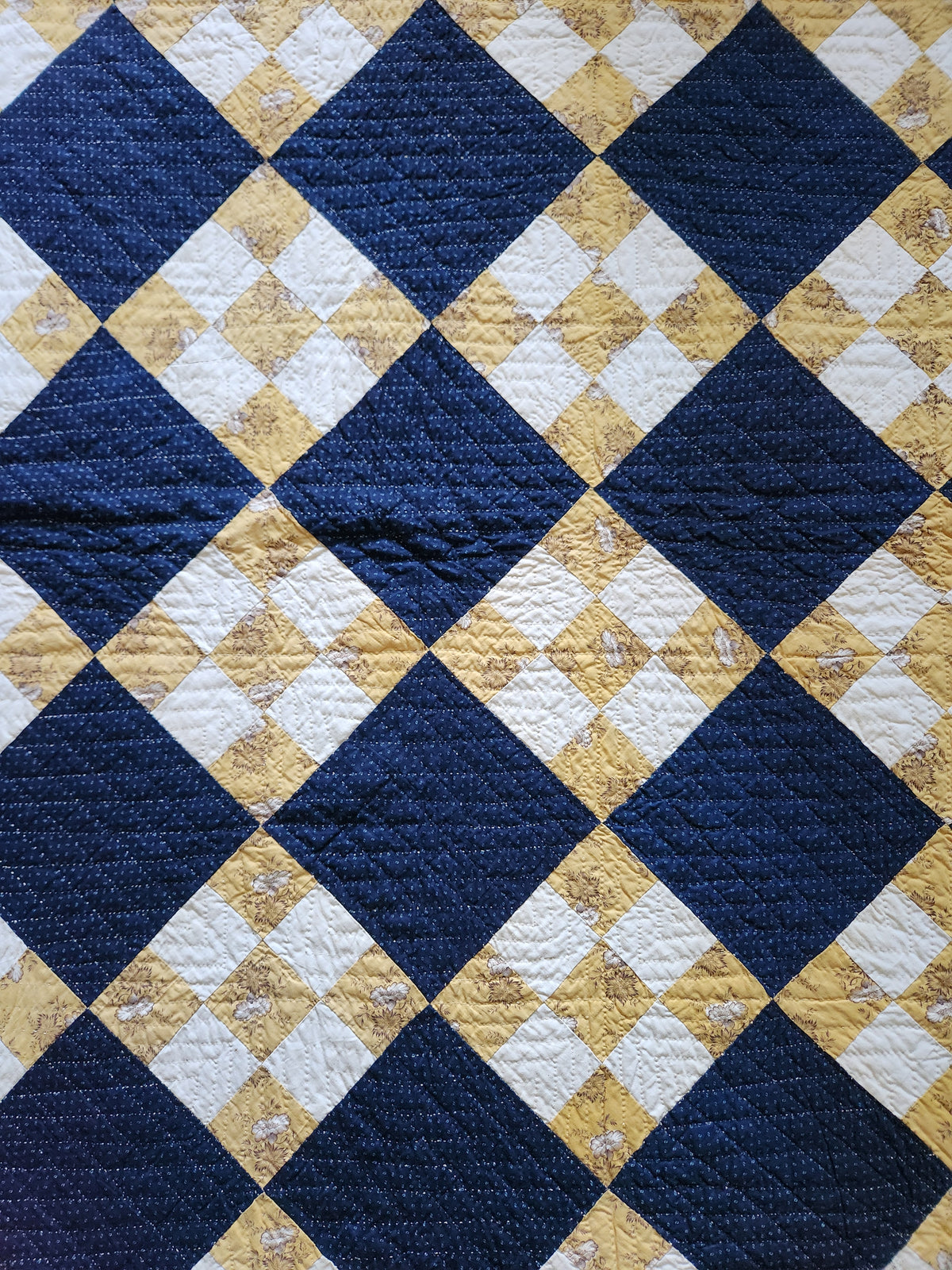 Antique 19th Century Nine Patch Quilt