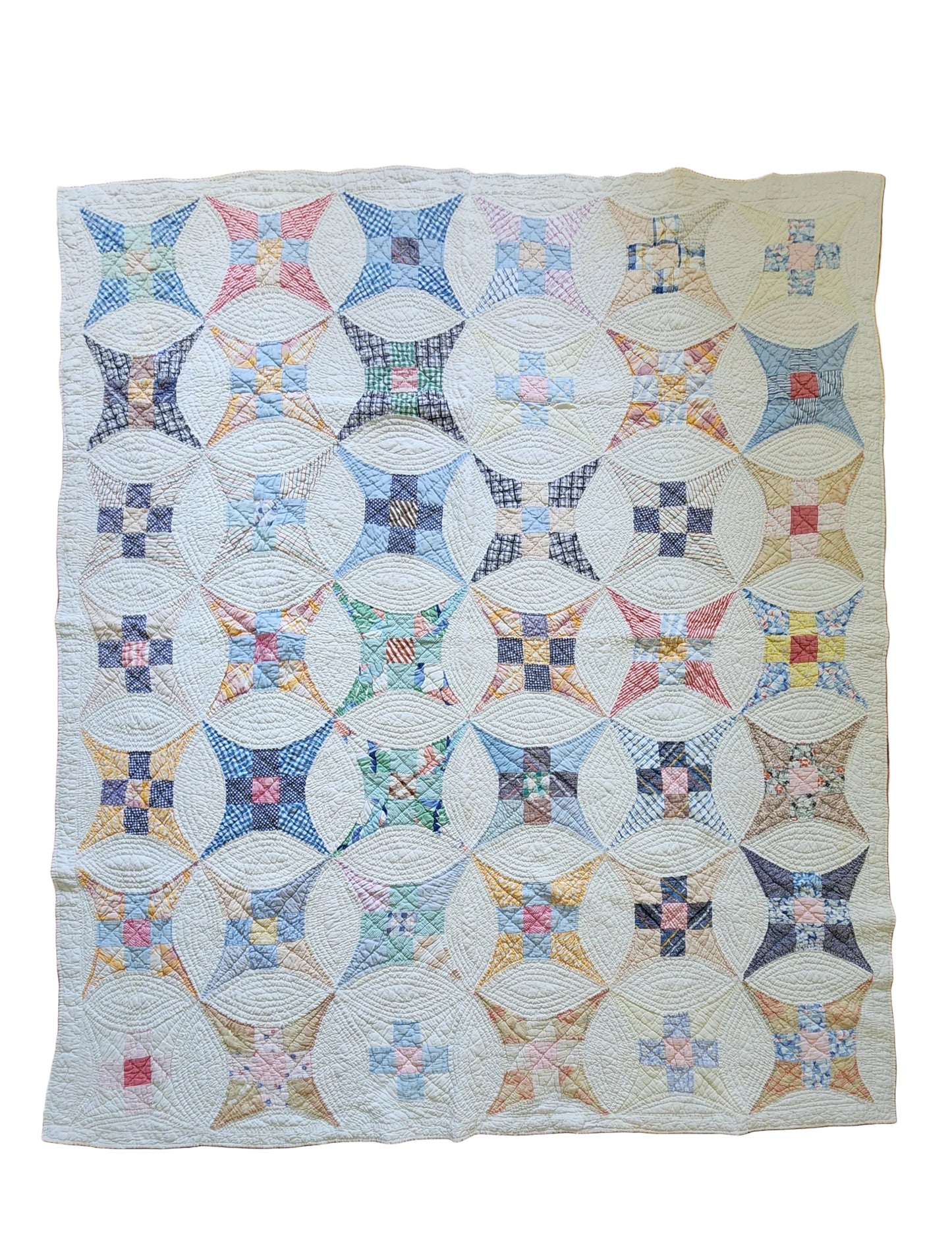 Vintage Improved 9 Patch Quilt c1940