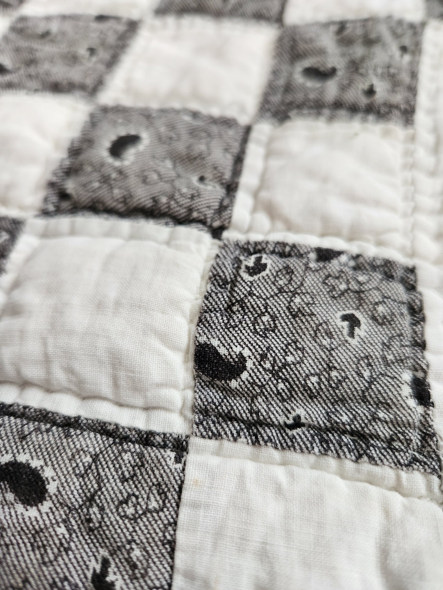 Antique Mourning Quilt c1900