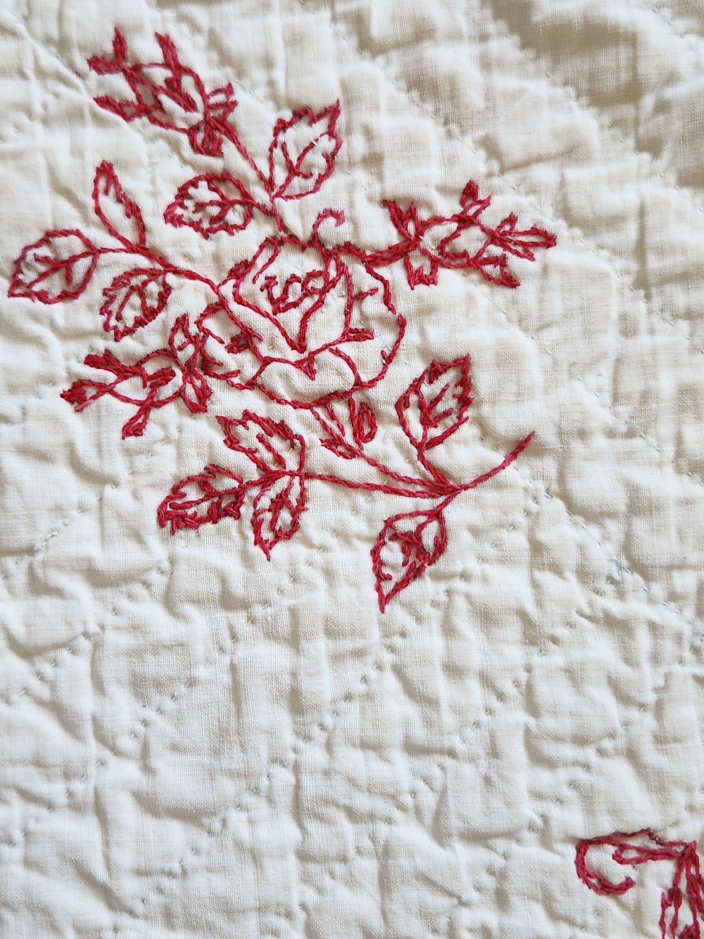 Antique Redwork Quilt, 1890
