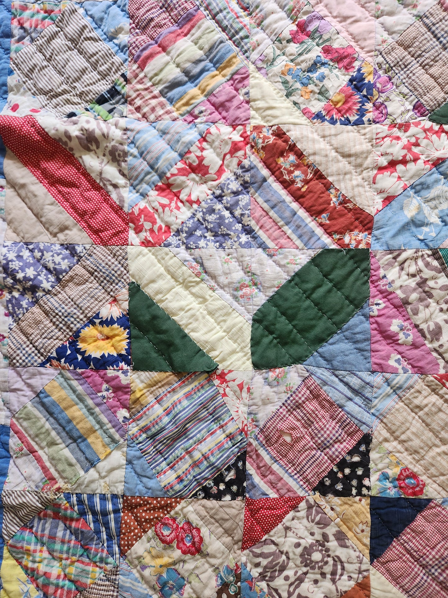 1940’s Feed Sack String Quilt