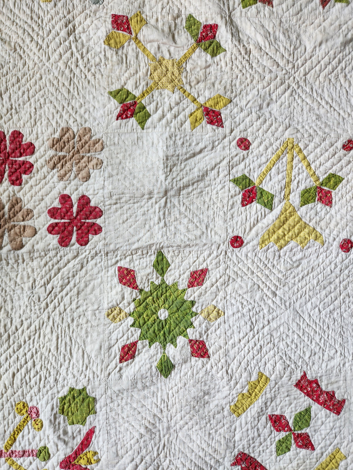Antique Applique Quilt c1870