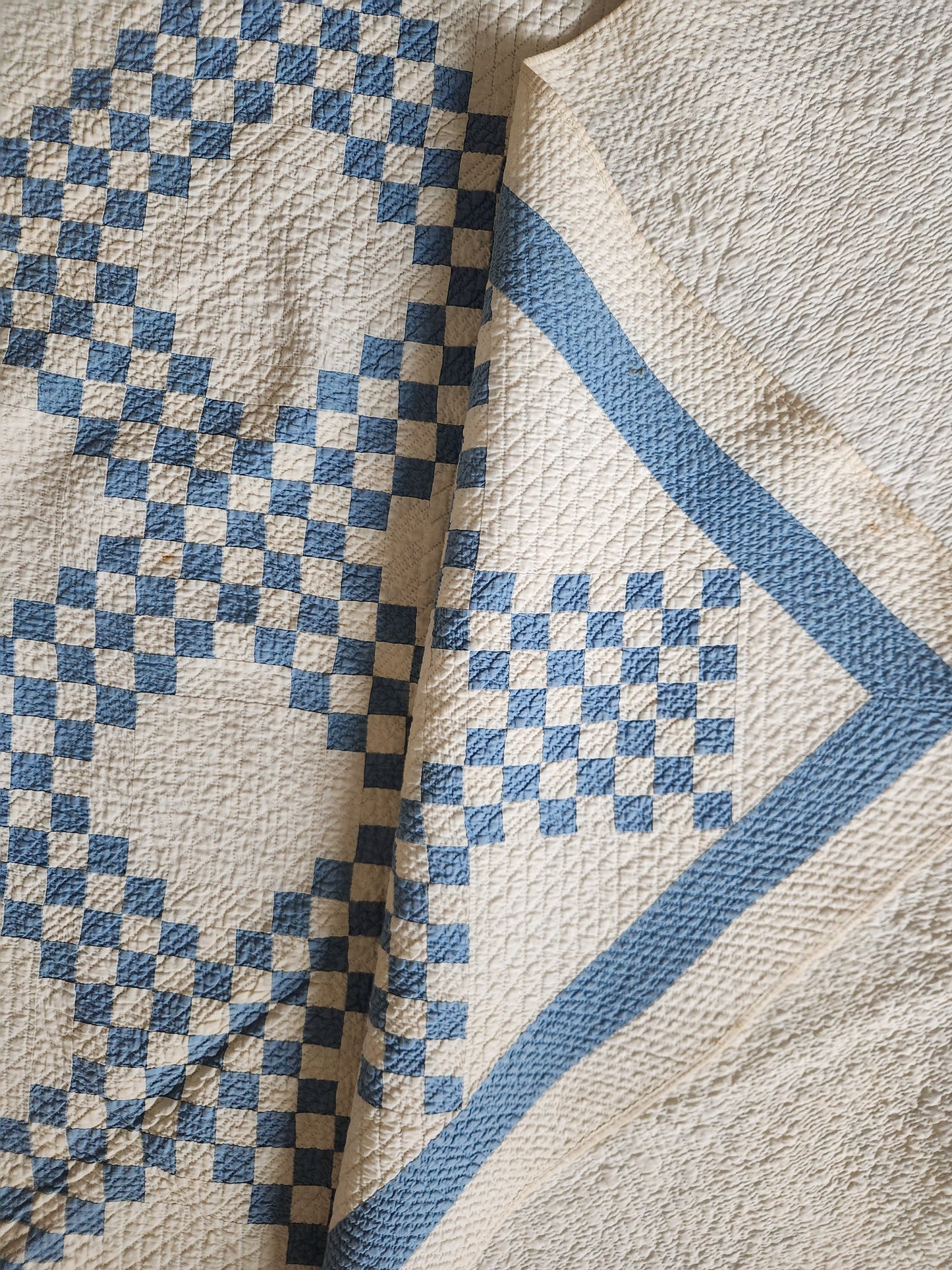 Blue and White Triple Irish Chain