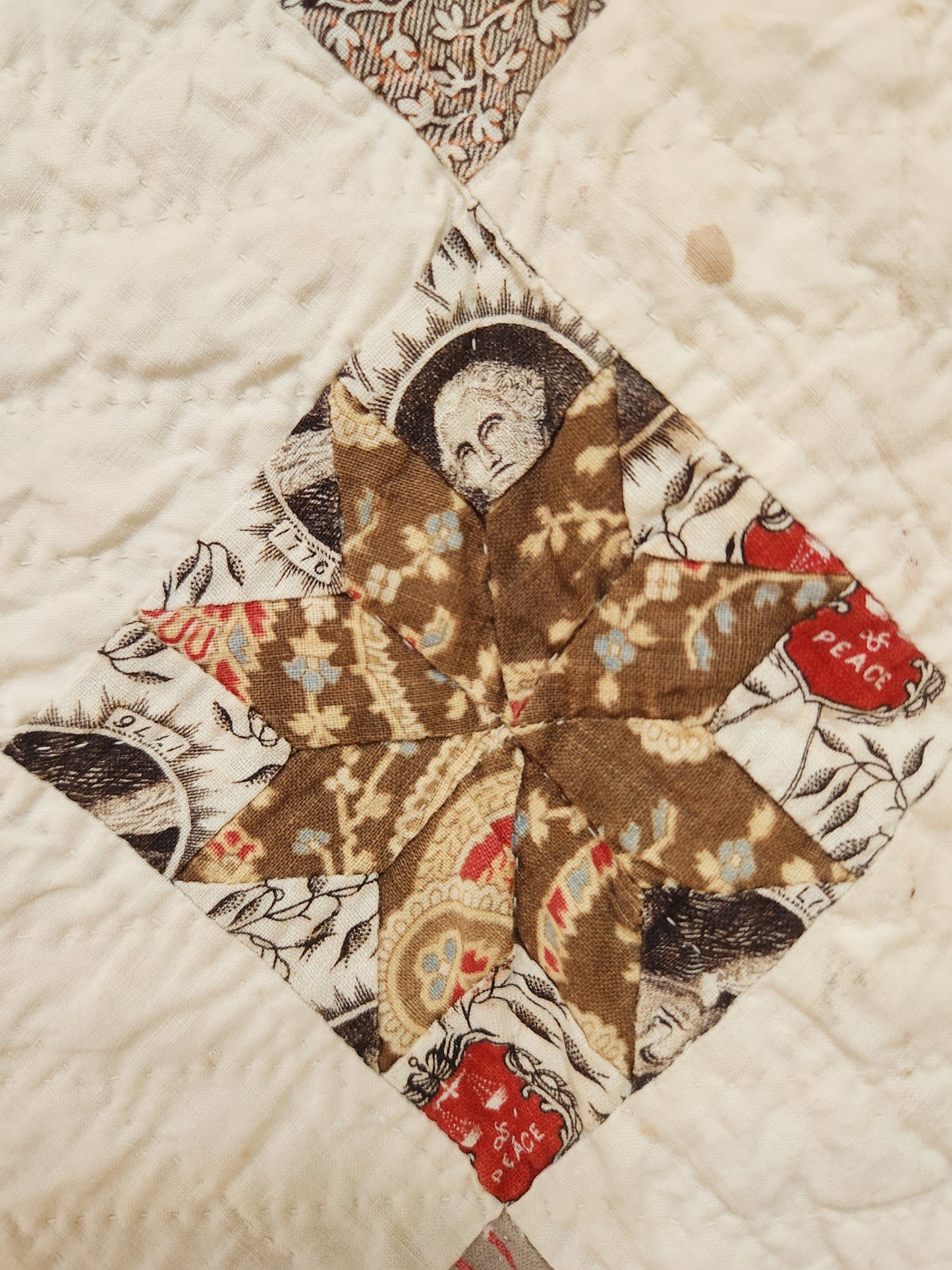 Antique LeMoyne Star Quilt ca 1880