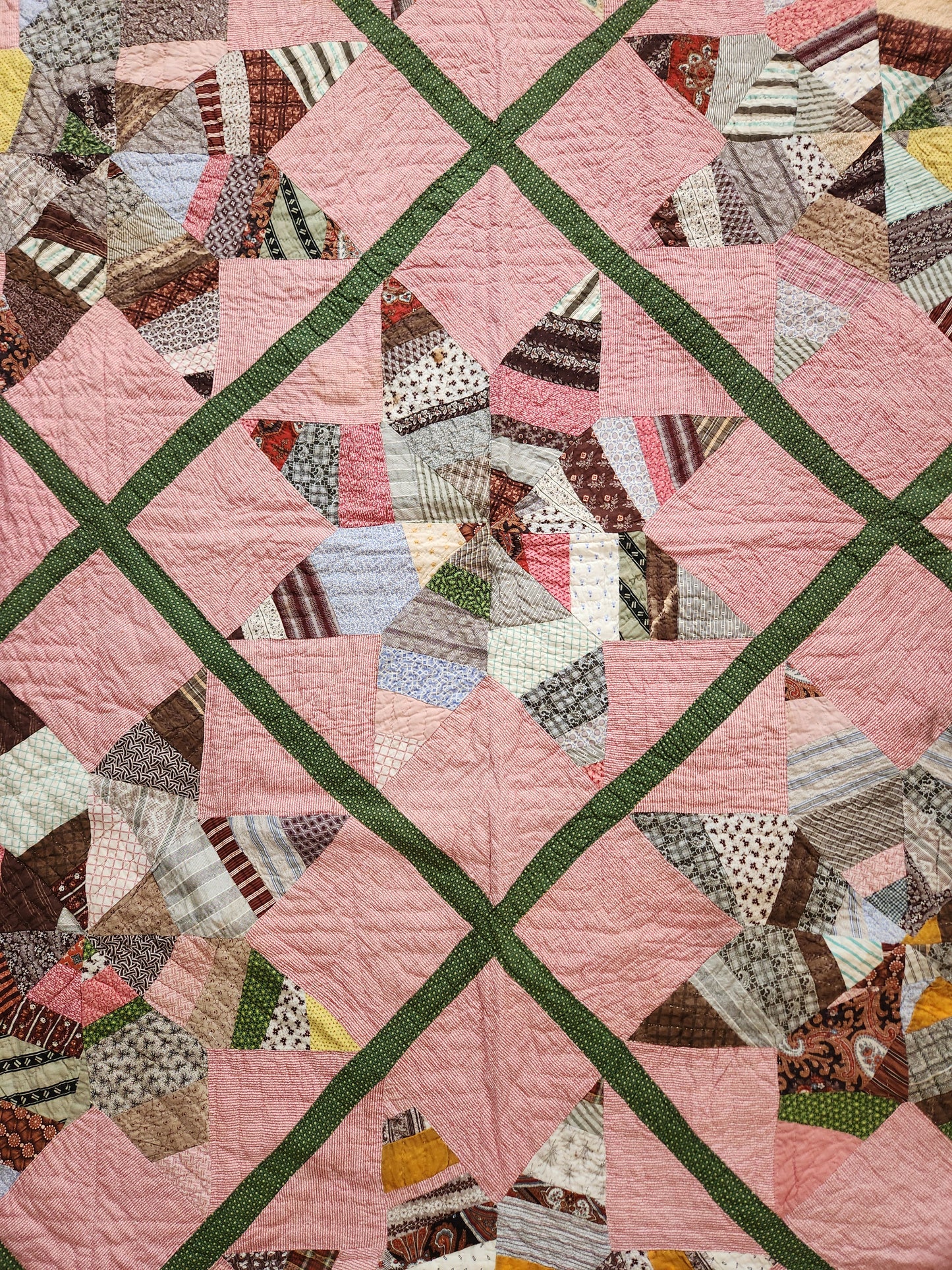 19th Century Star Antique Quilt ca 1870