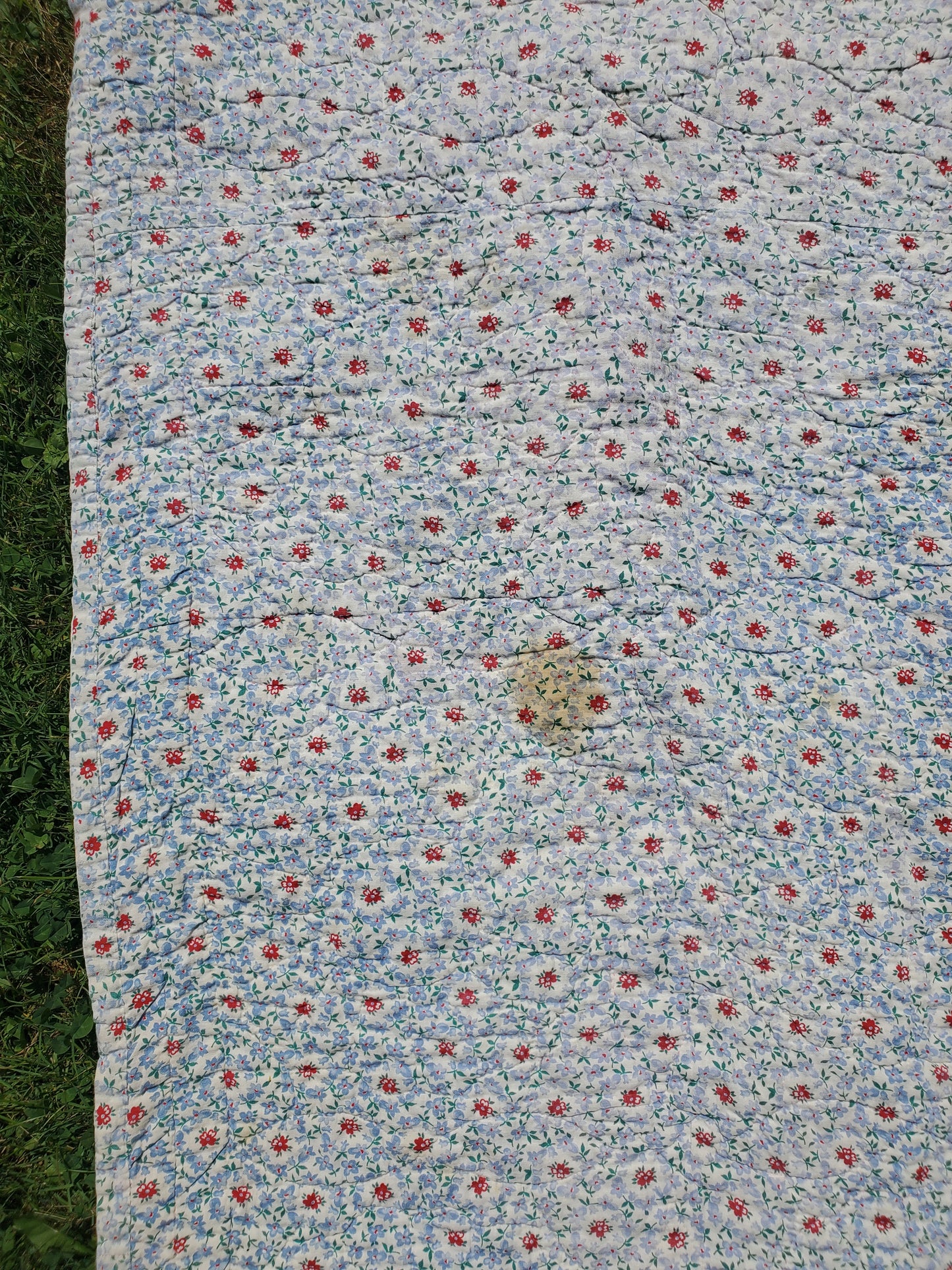 Vintage Dresden Plate Quilt c1940