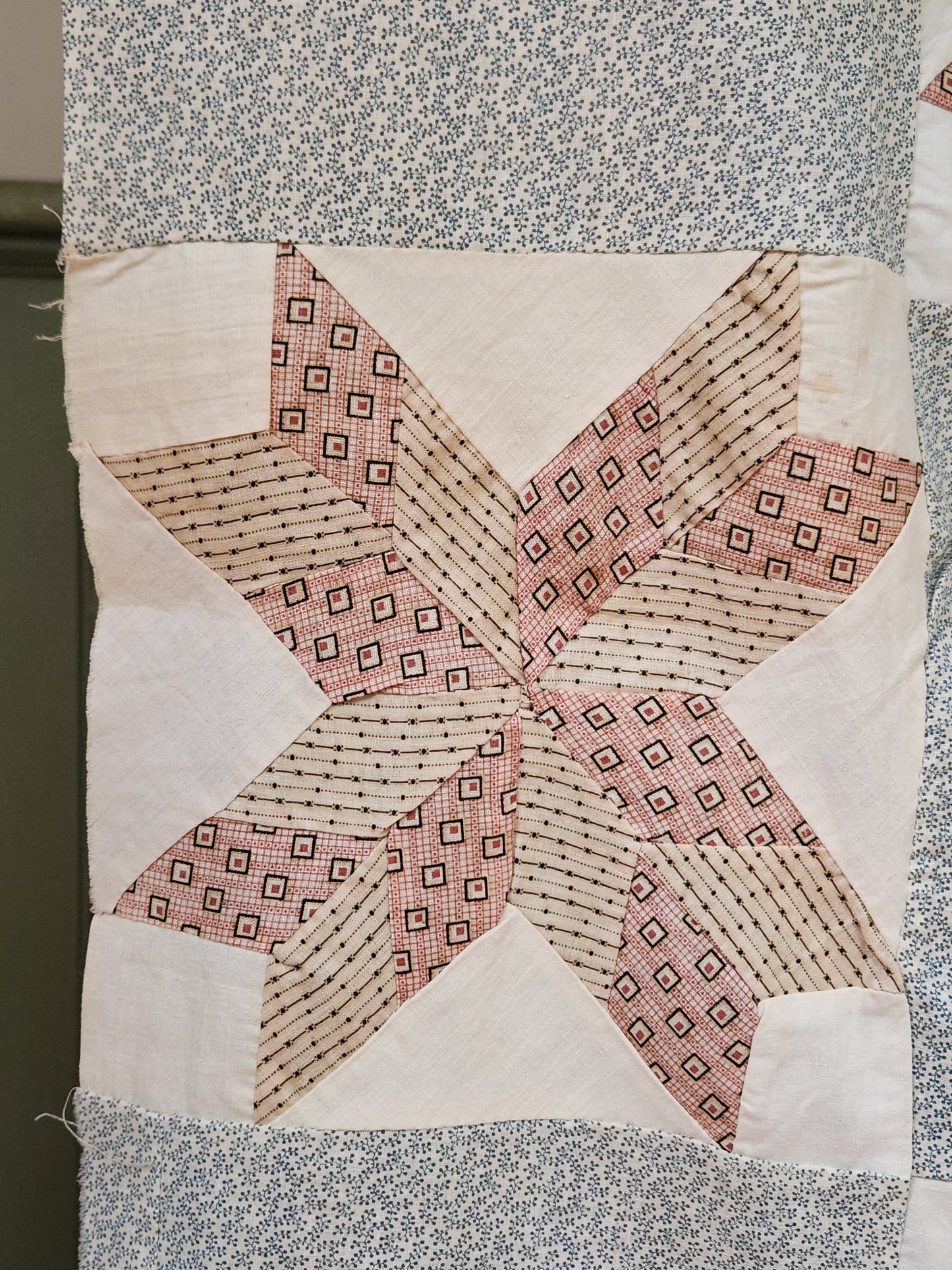 Vintage Stars Patchwork Quilt Top