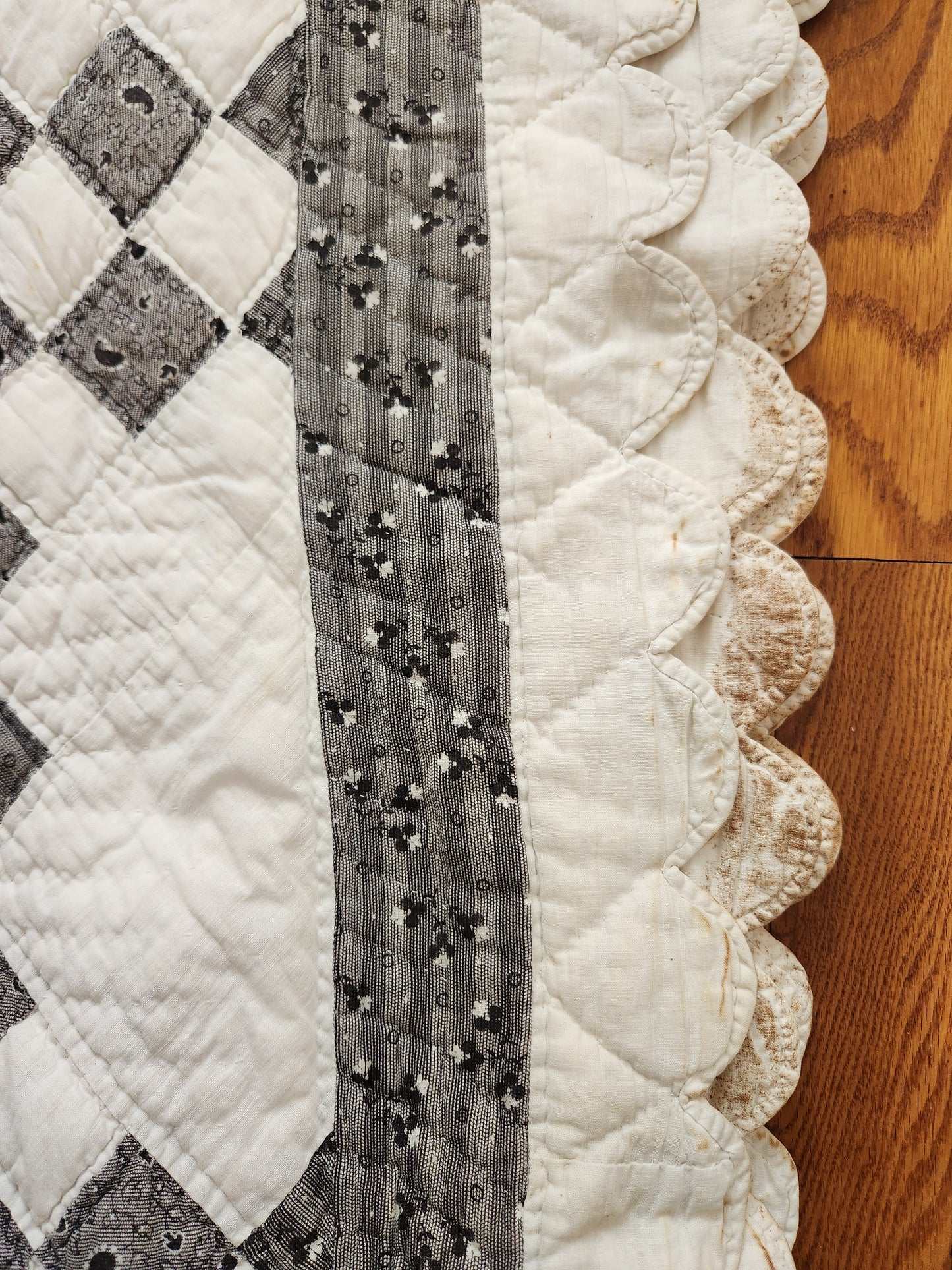 Antique Mourning Quilt c1900