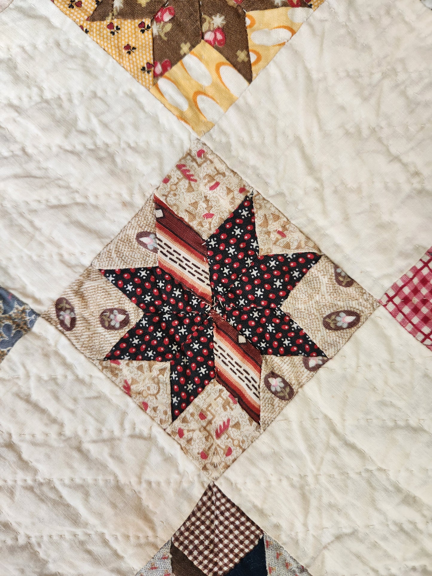 Antique LeMoyne Star Quilt ca 1880