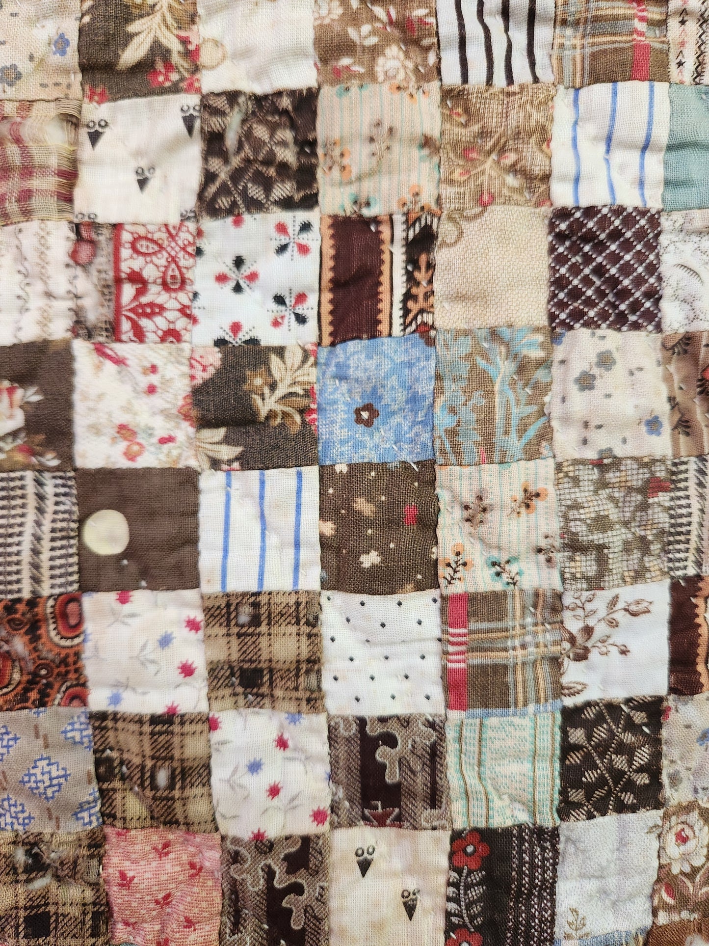 Inscribed Antique Postage Stamp Quilt c1911
