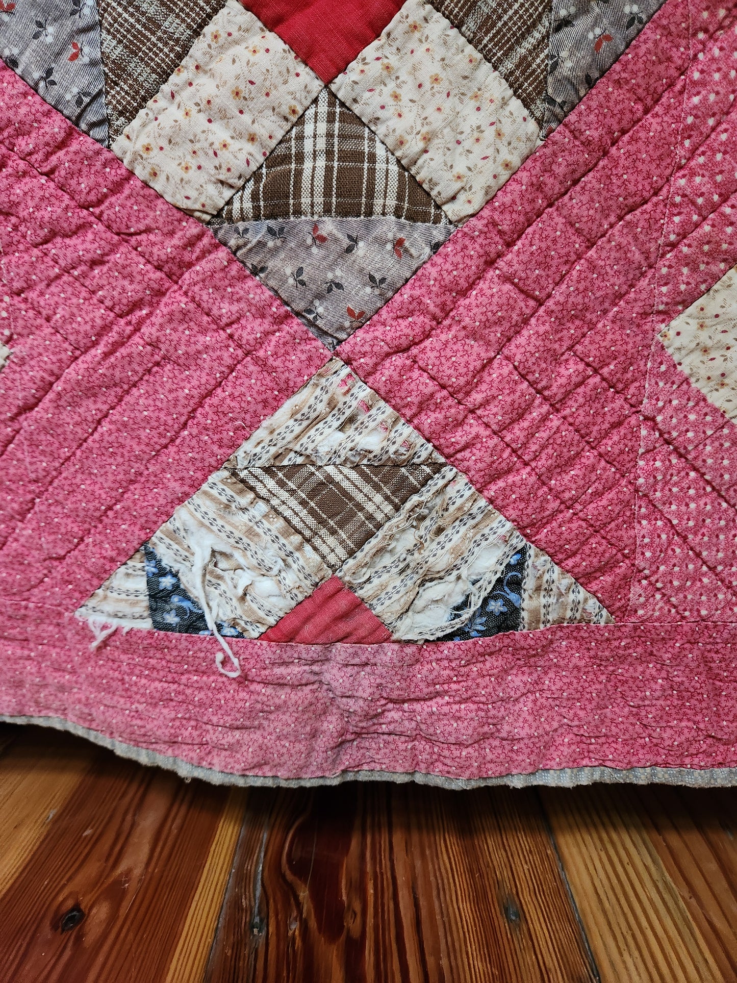 19th Century Pink Patchwork Quilt