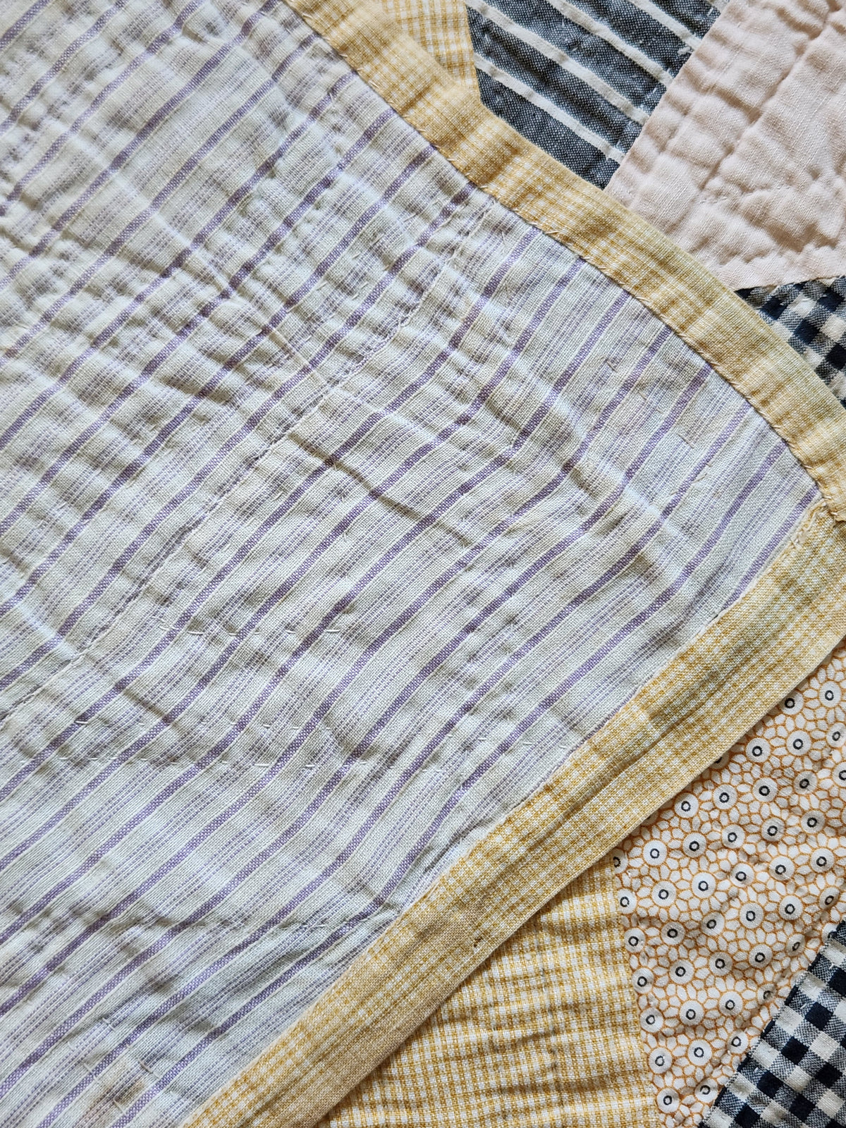 Antique Patchwork Chain Quilt c1920