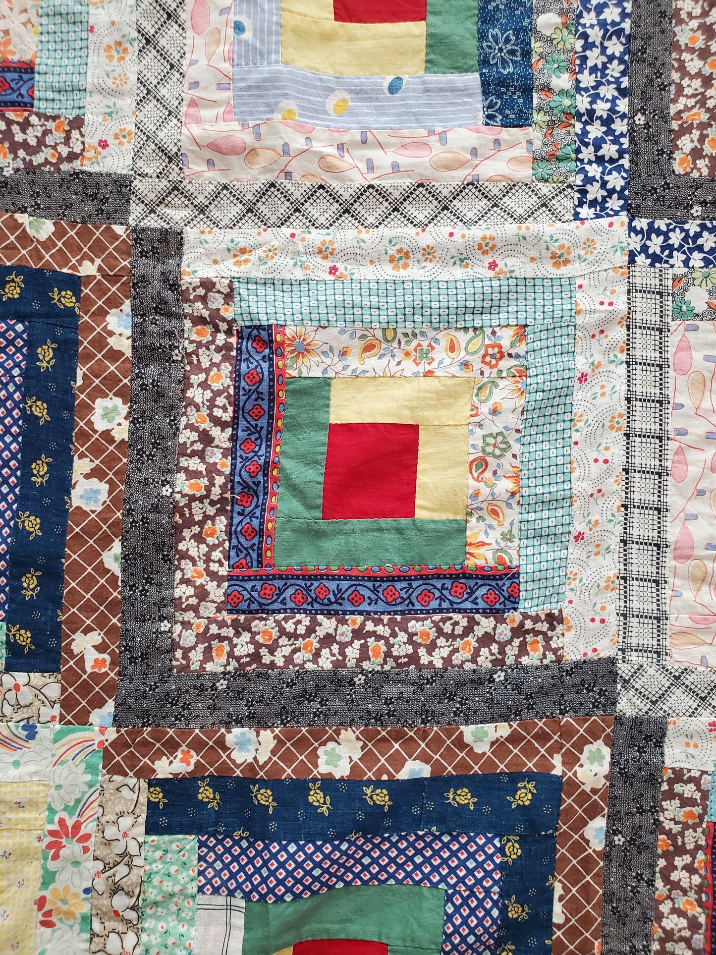 Log Cabin Quilt Top