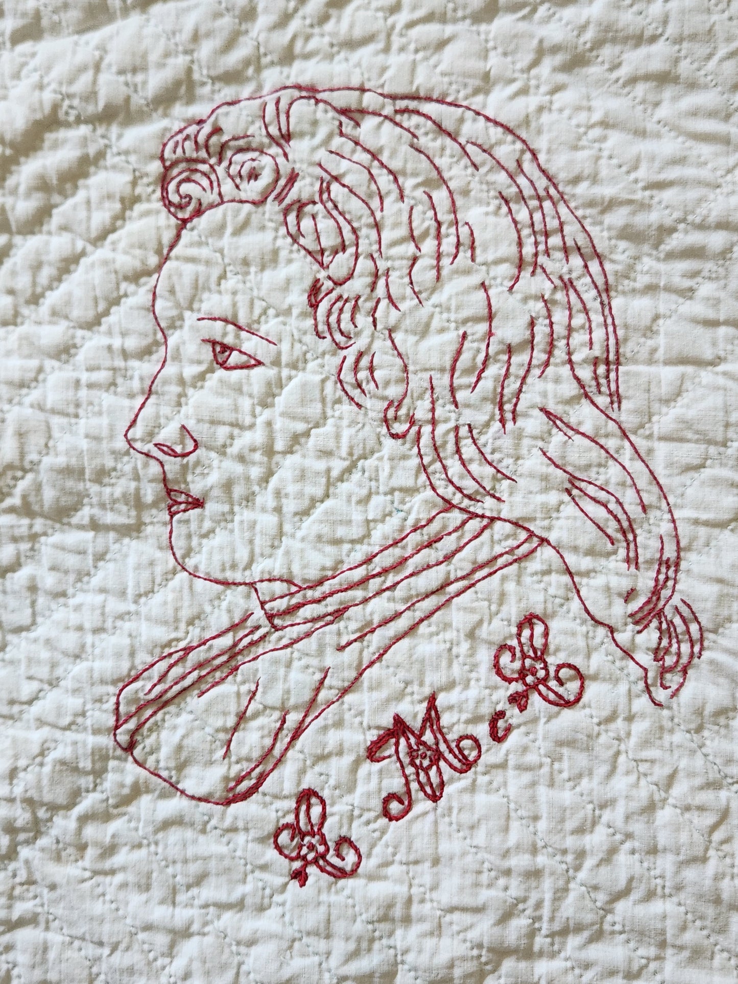 Antique Redwork Quilt, 1890