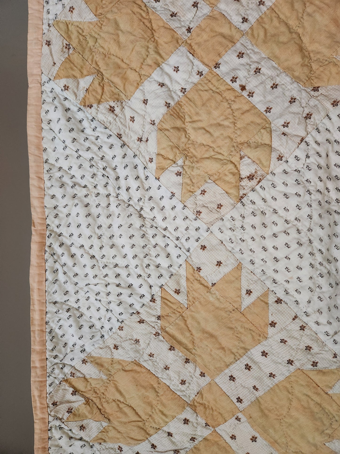 Antique Bear Paw Patchwork Quilt c1890
