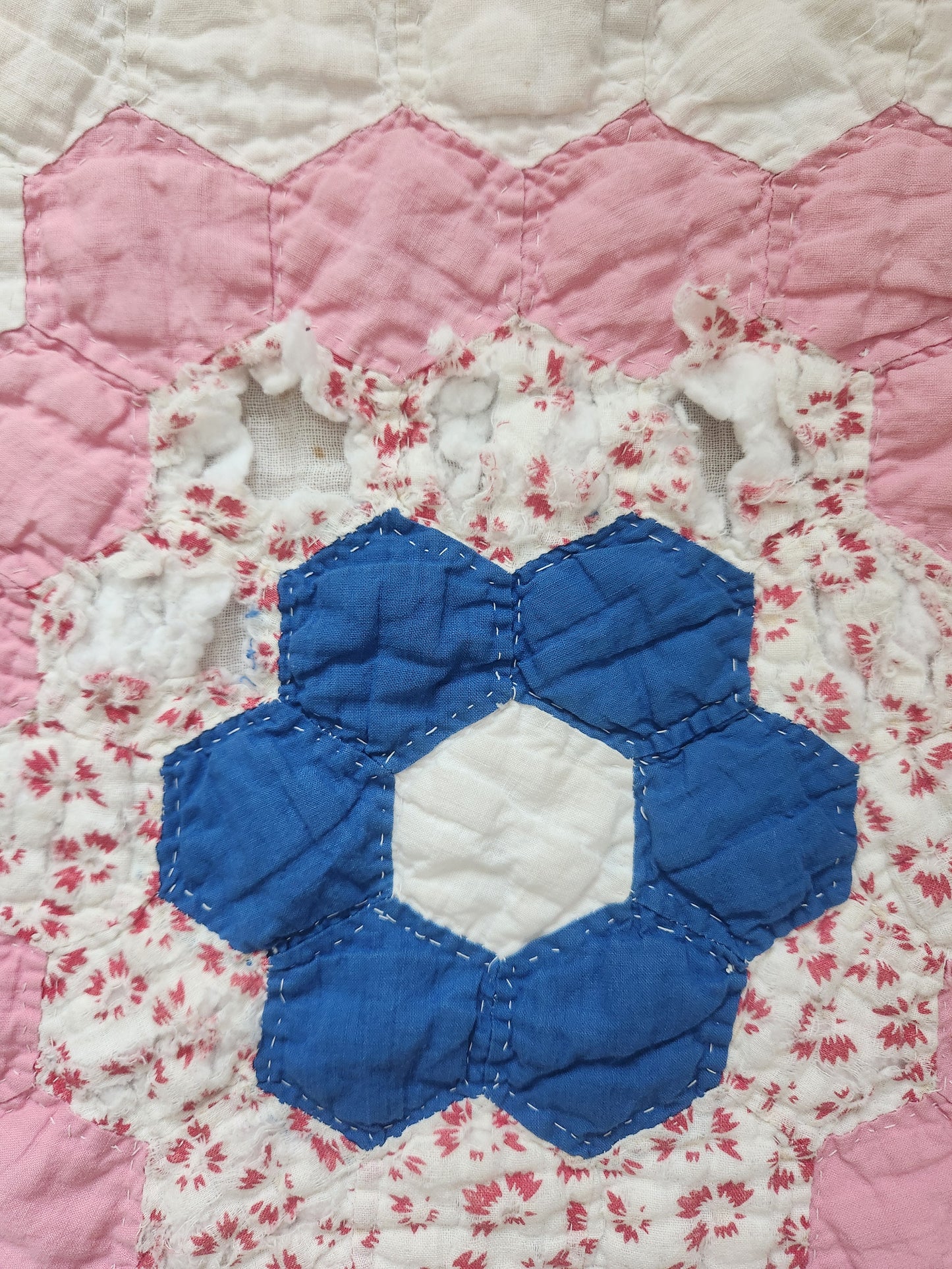 Vintage Grandmother's Garden Quilt c1940
