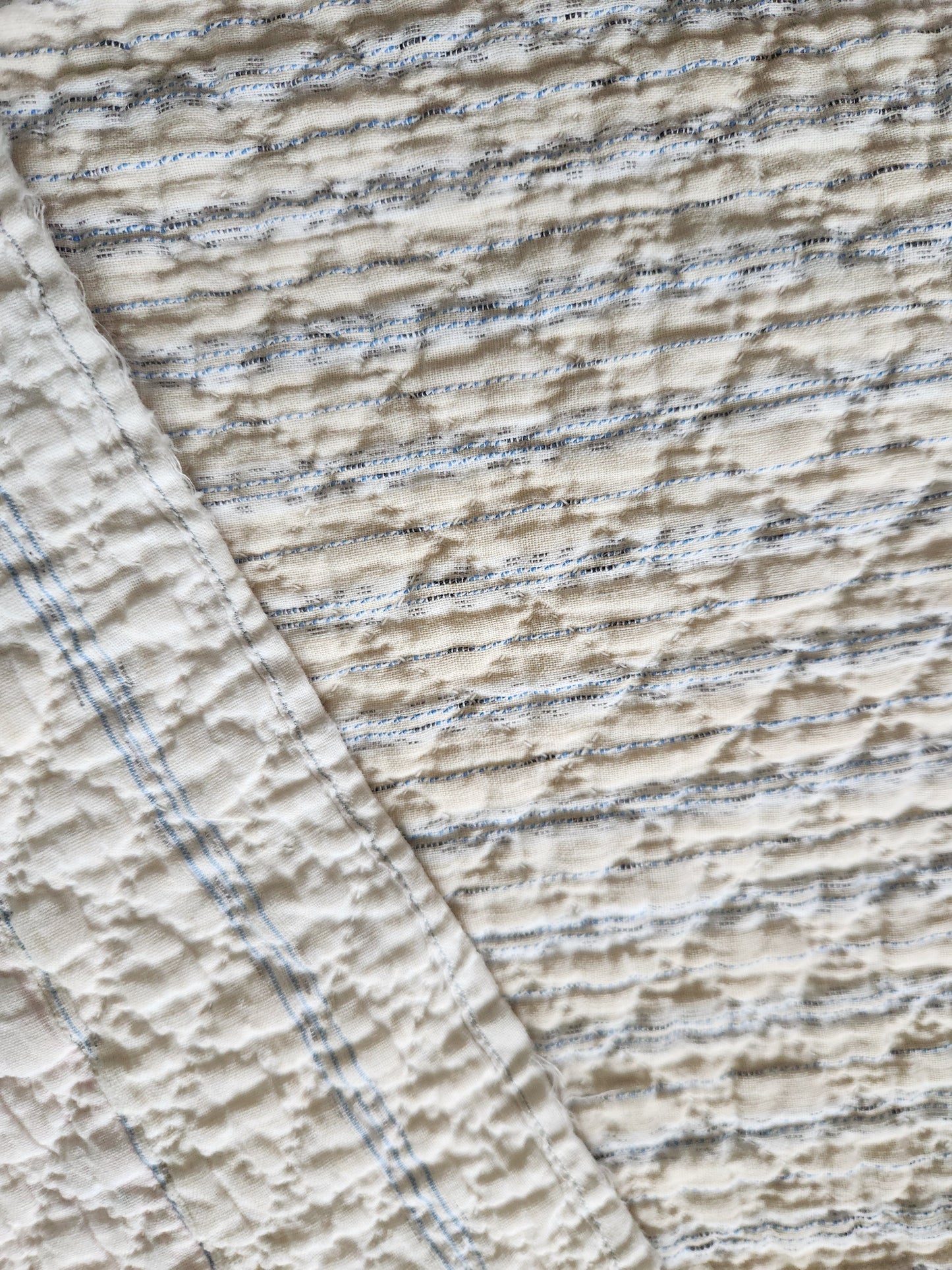 Antique Brickwork Shirting Quilt c1920