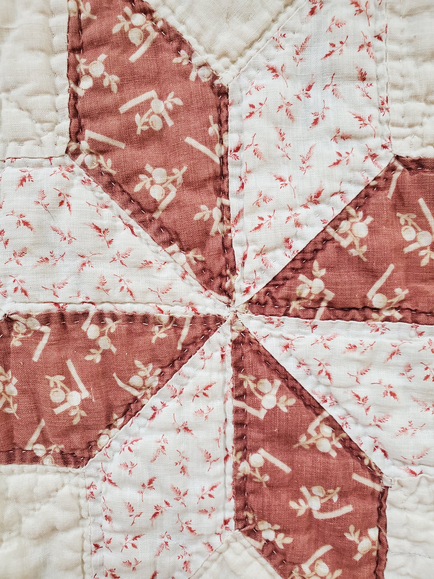 Antique 8 Point Star Quilt, ca 1900