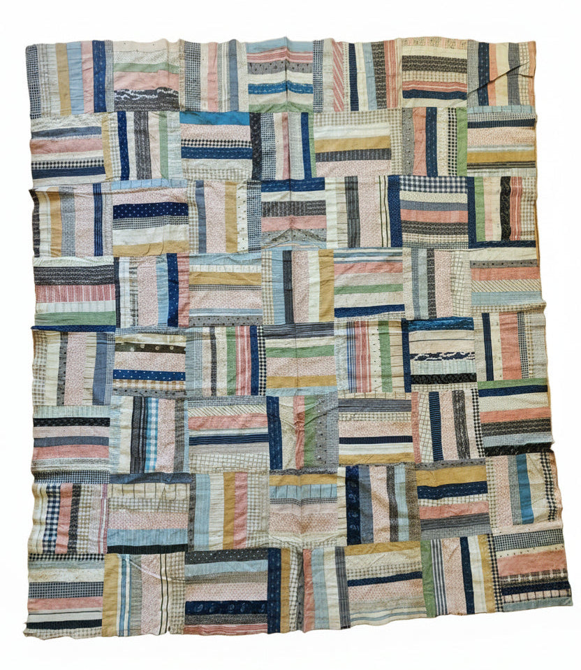 Strip Quilt Top c1920