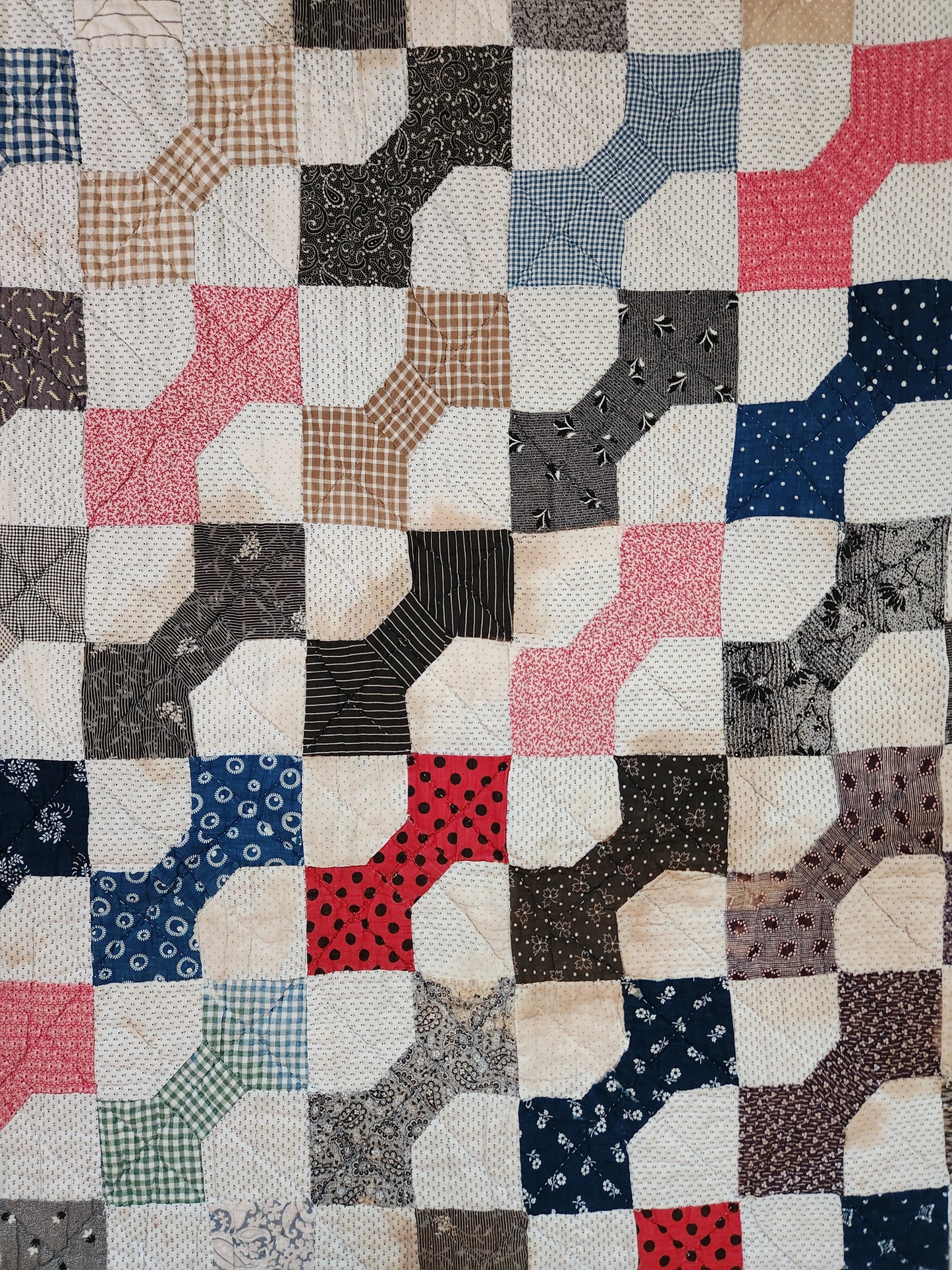 Antique Bow Tie Patchwork Quilt c1900