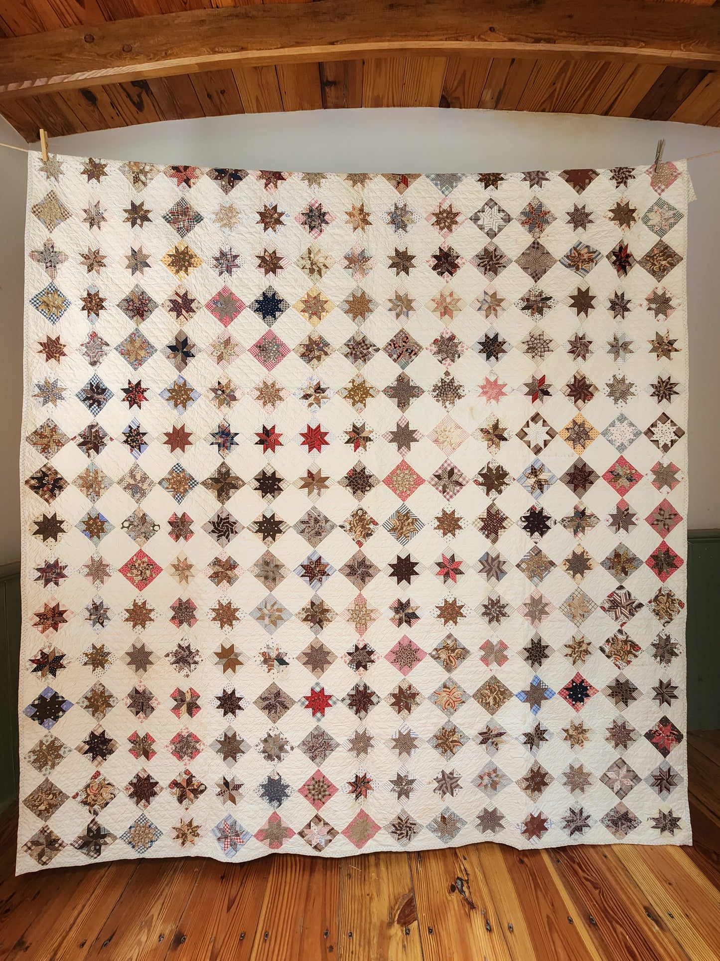 Antique LeMoyne Star Quilt ca 1880