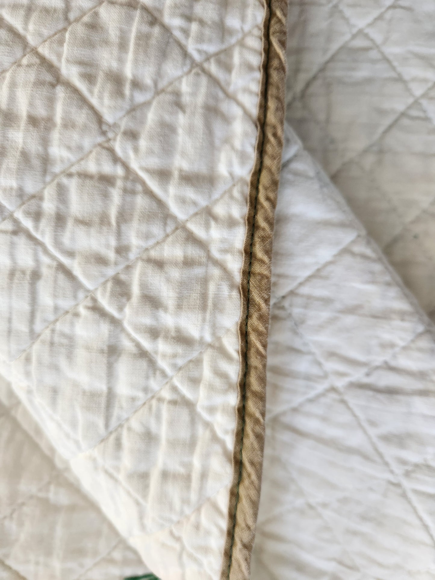 Vintage Pansy Embroidered Quilt c1940